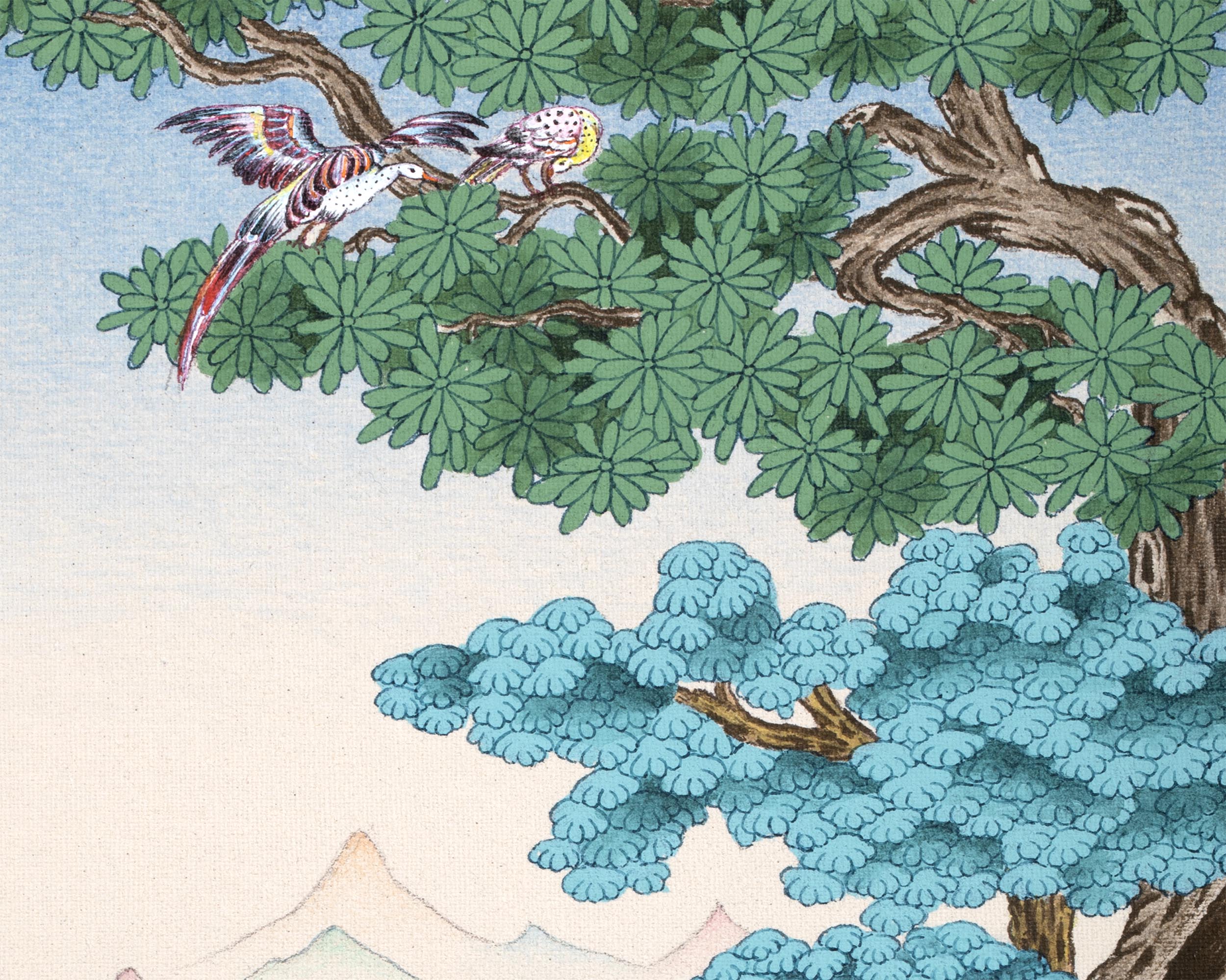 Shakyamuni Buddha with Five Disciples Thangka | Tibetan Buddhist Art