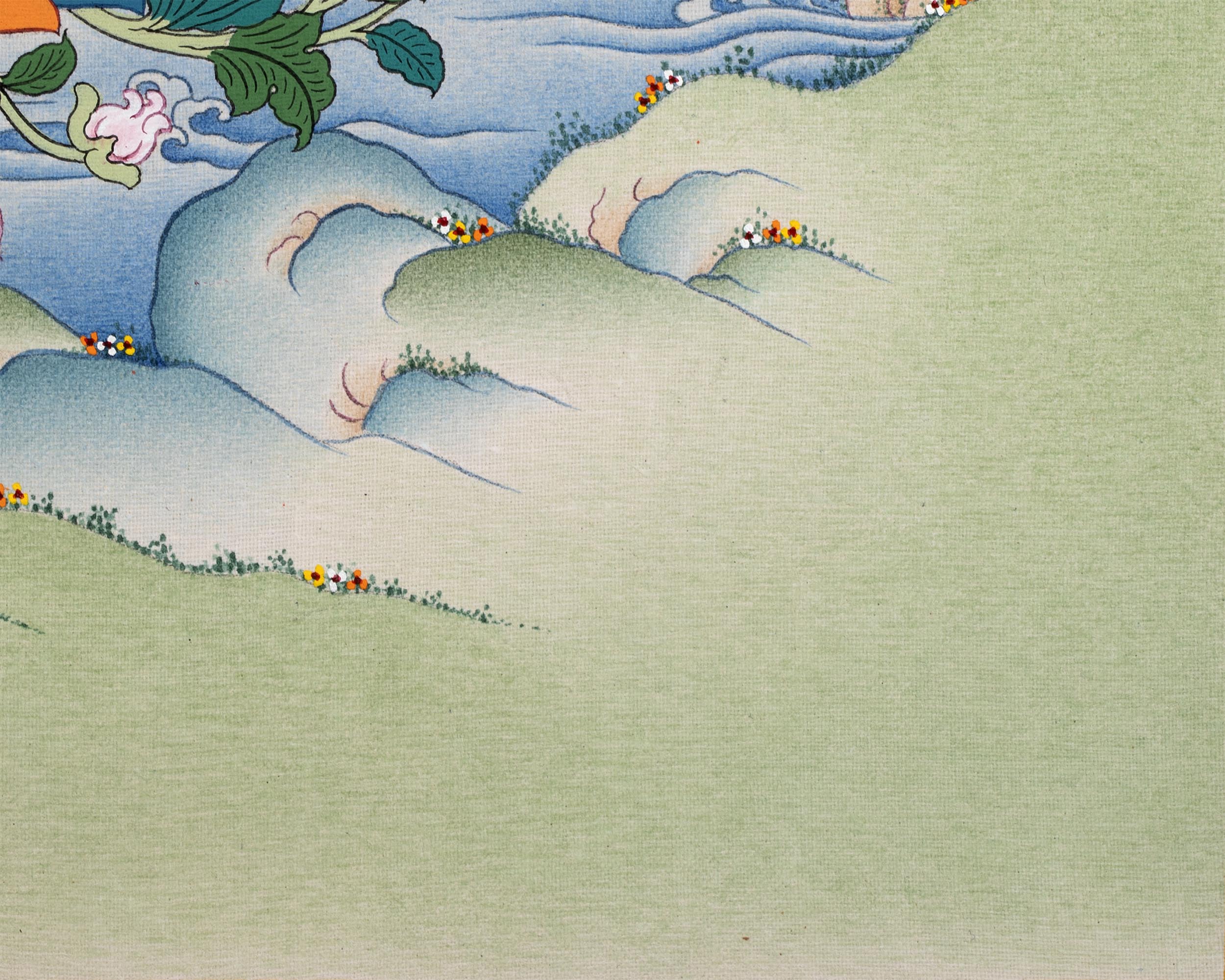 Mother Kurukulle Thangka Print | Buddhist Wall Artwork | Himalayan Wall Decor