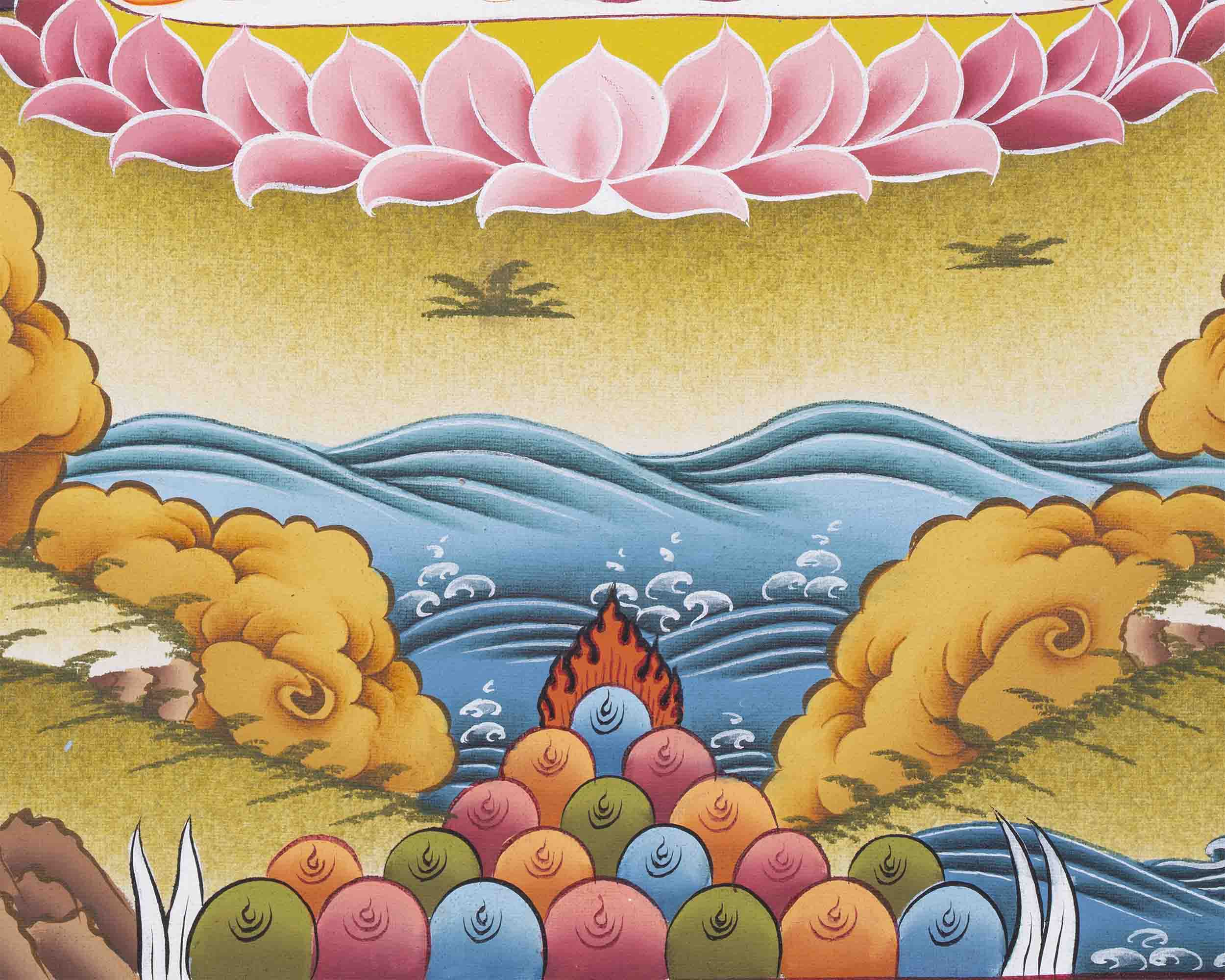 Maitreya Buddha Thangka | Religious Buddhist Art | Wall Decors