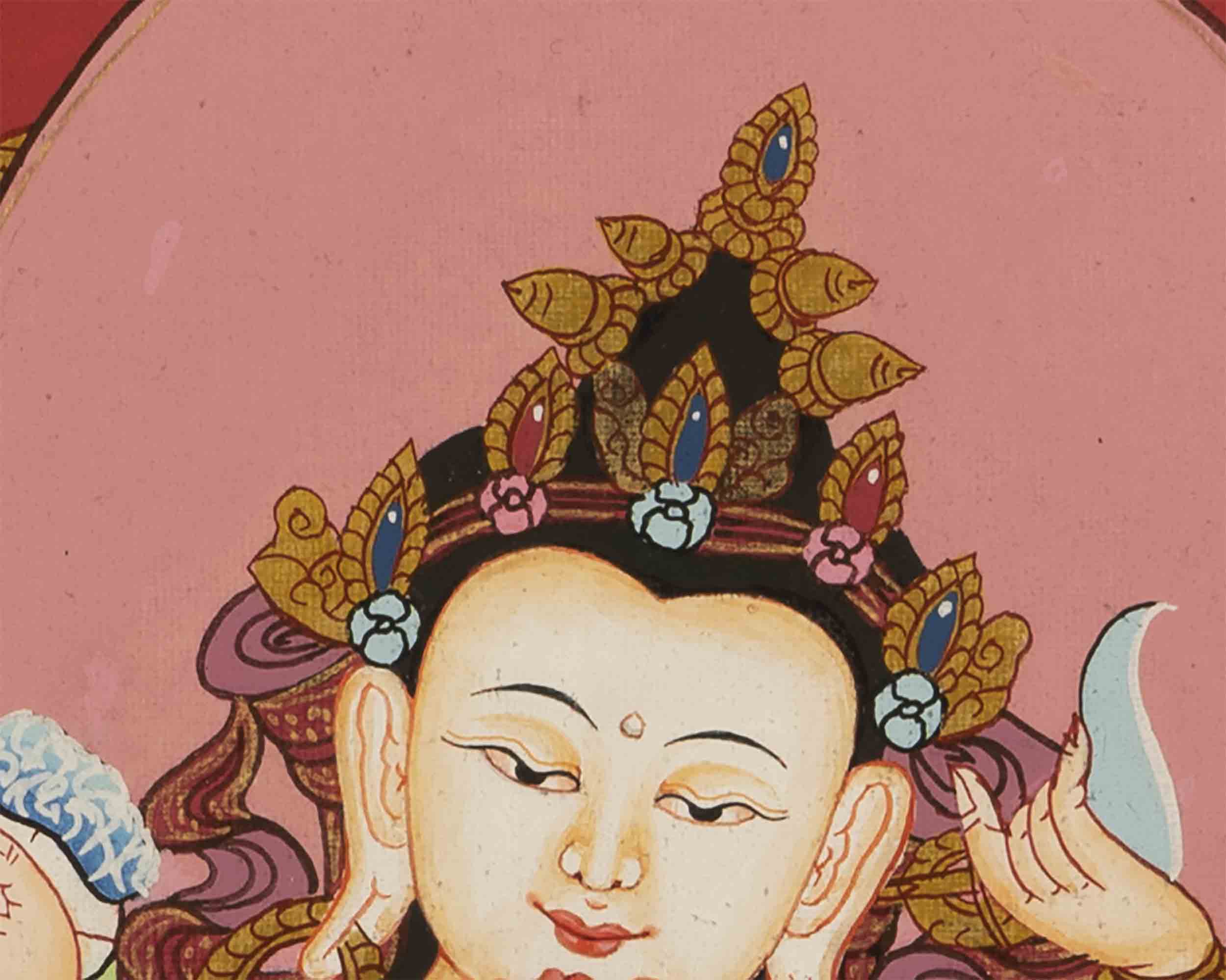 Vajrasattva Shakti Thangka | Religious Wall Decor