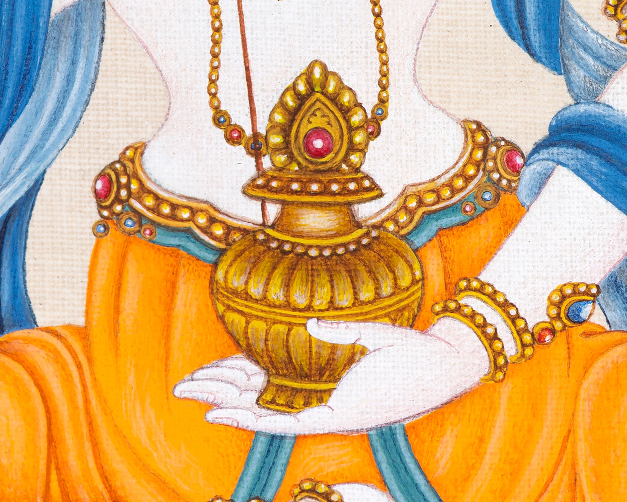 Mandarva Thangka | Long-Life Dakini | Himalayan Buddhist Art