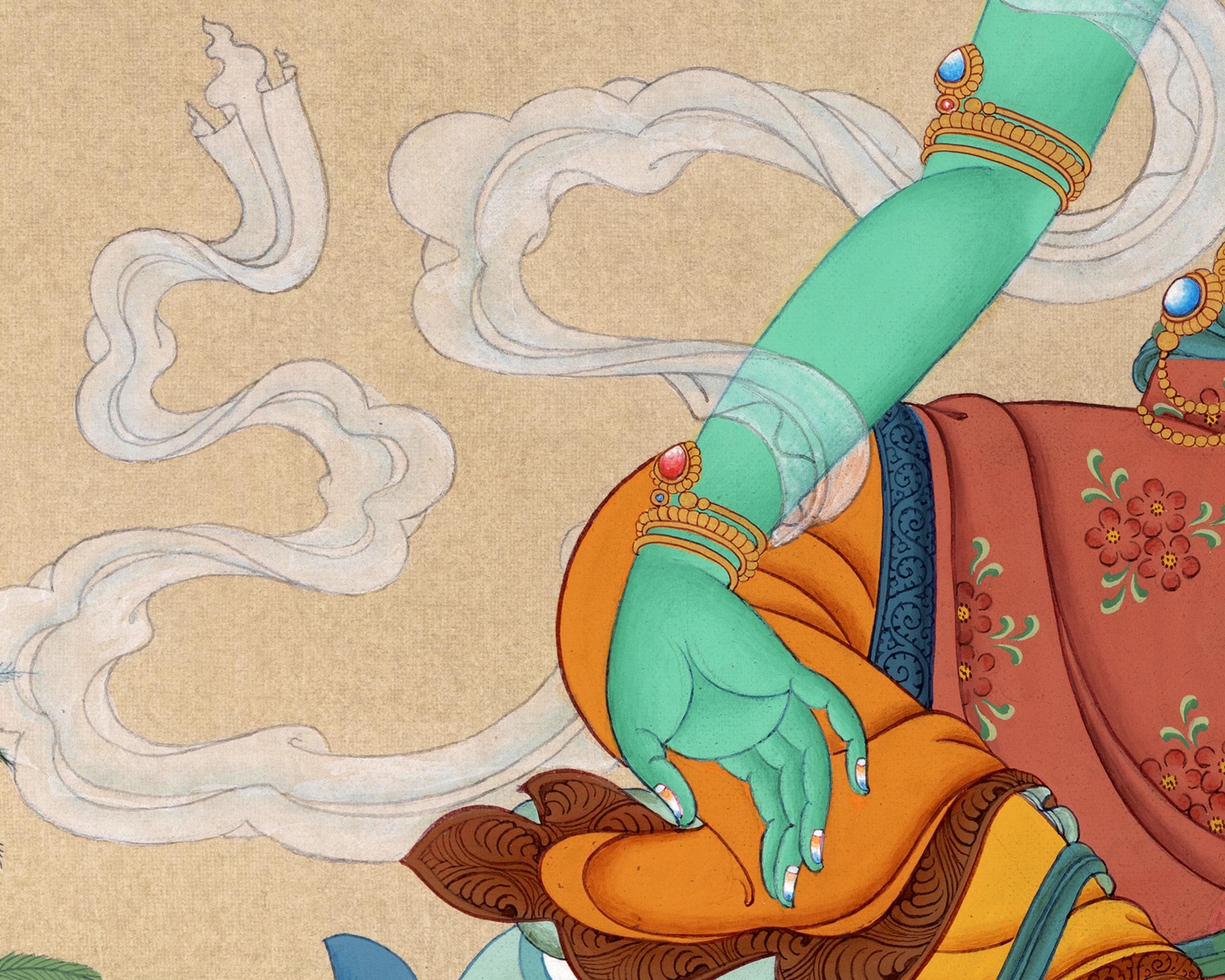 Mother Green Tara | Bodhisattva Deity Thangka