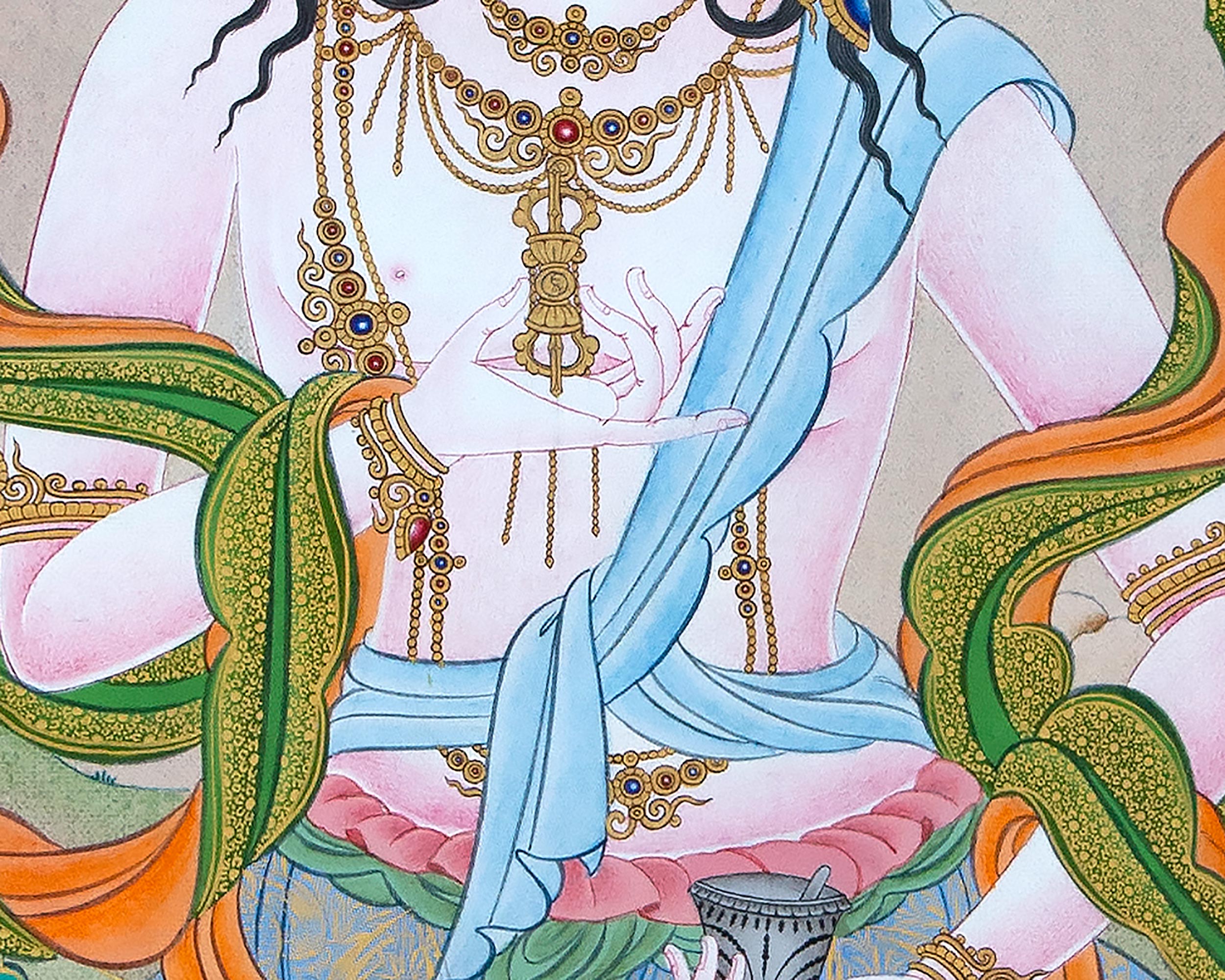 Vajrasattva Thangka| Tibetan Buddhist Art
