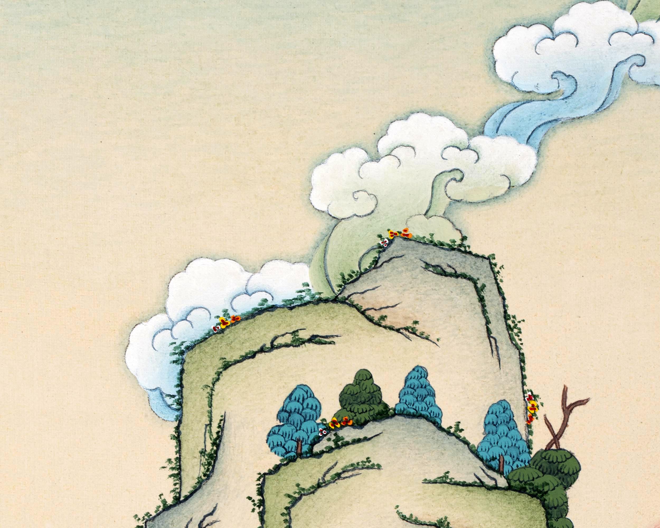 Guru Rinpoche (Padmasambhava) | Guru Rainbow Body | Tibetan Buddhist Thangka