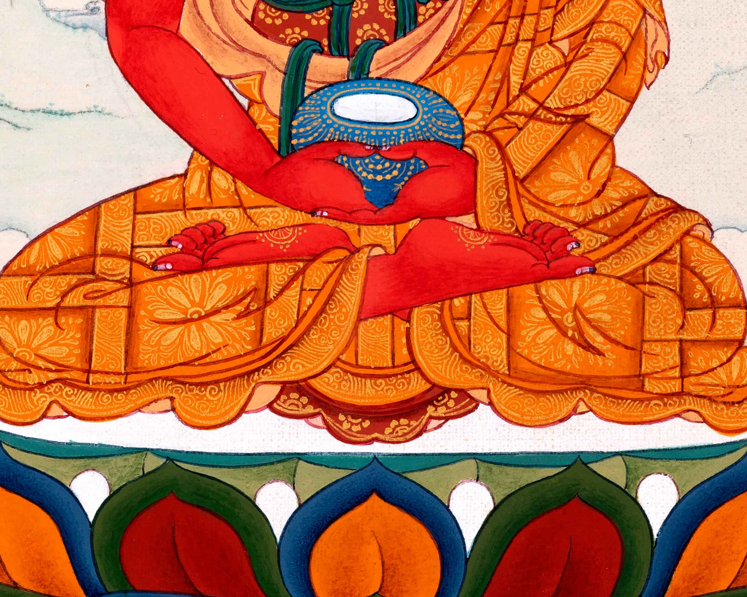 Dhyani Buddha Amitabha Thangka | Tibetan Buddhist Artwork