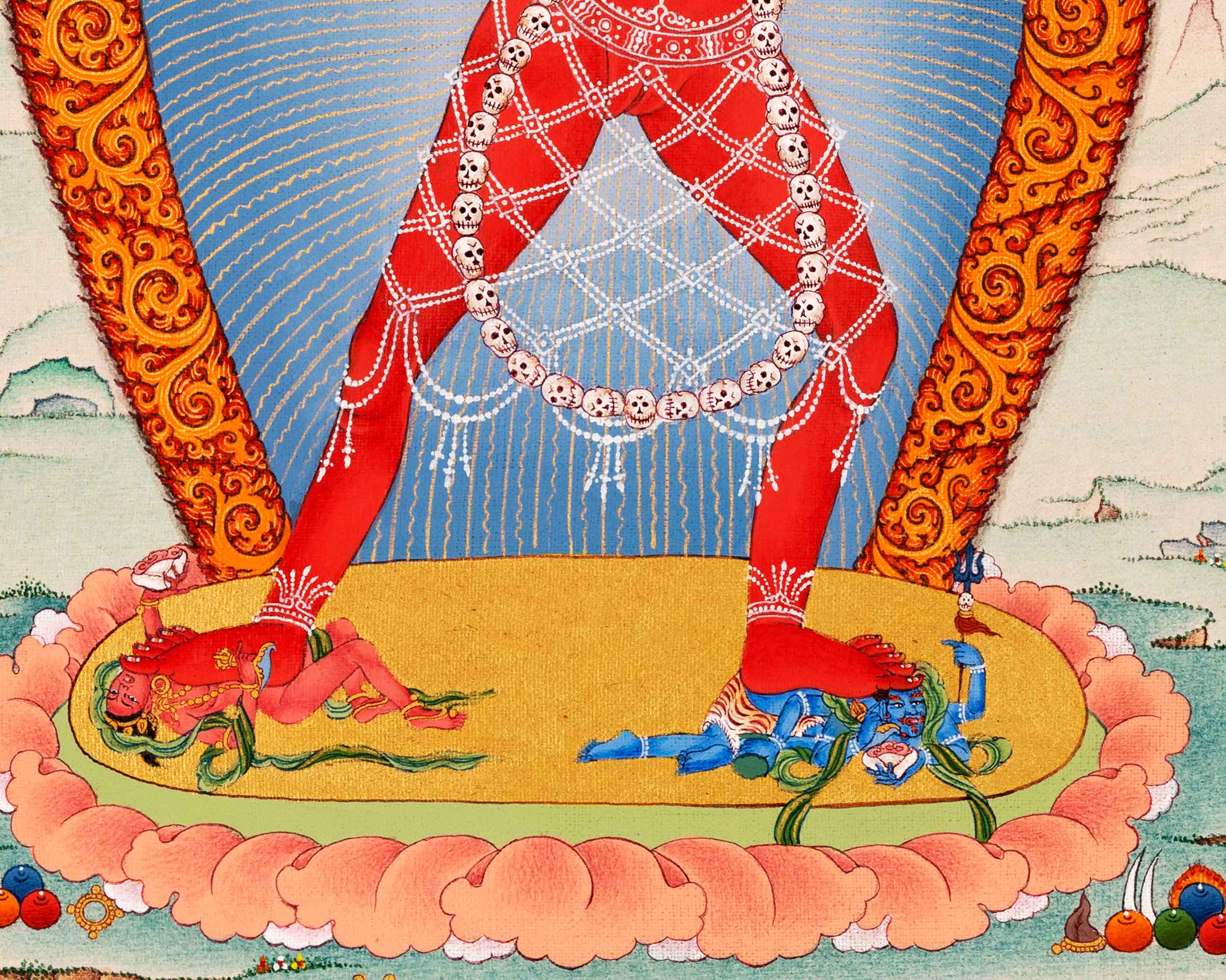 Red Dakini Vajrayogini Thangka Painting | High-Quality Tibetan Art