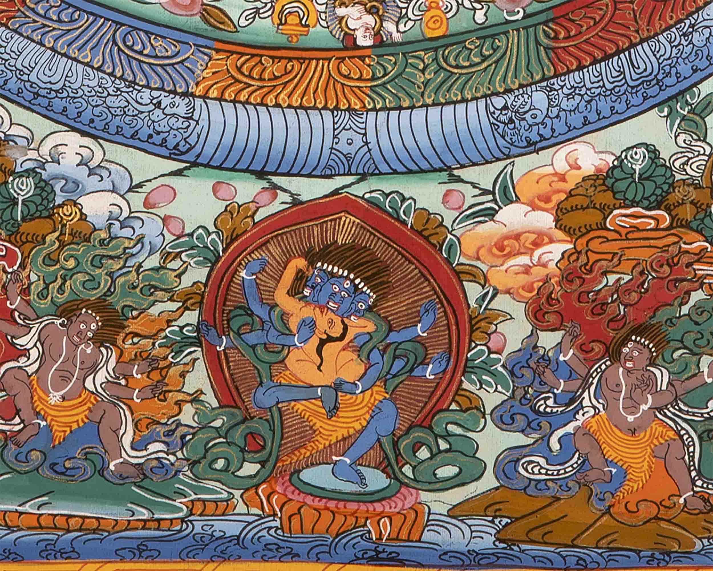 Colourful Buddha Mandala Thangka | Mindfulness Meditation Object