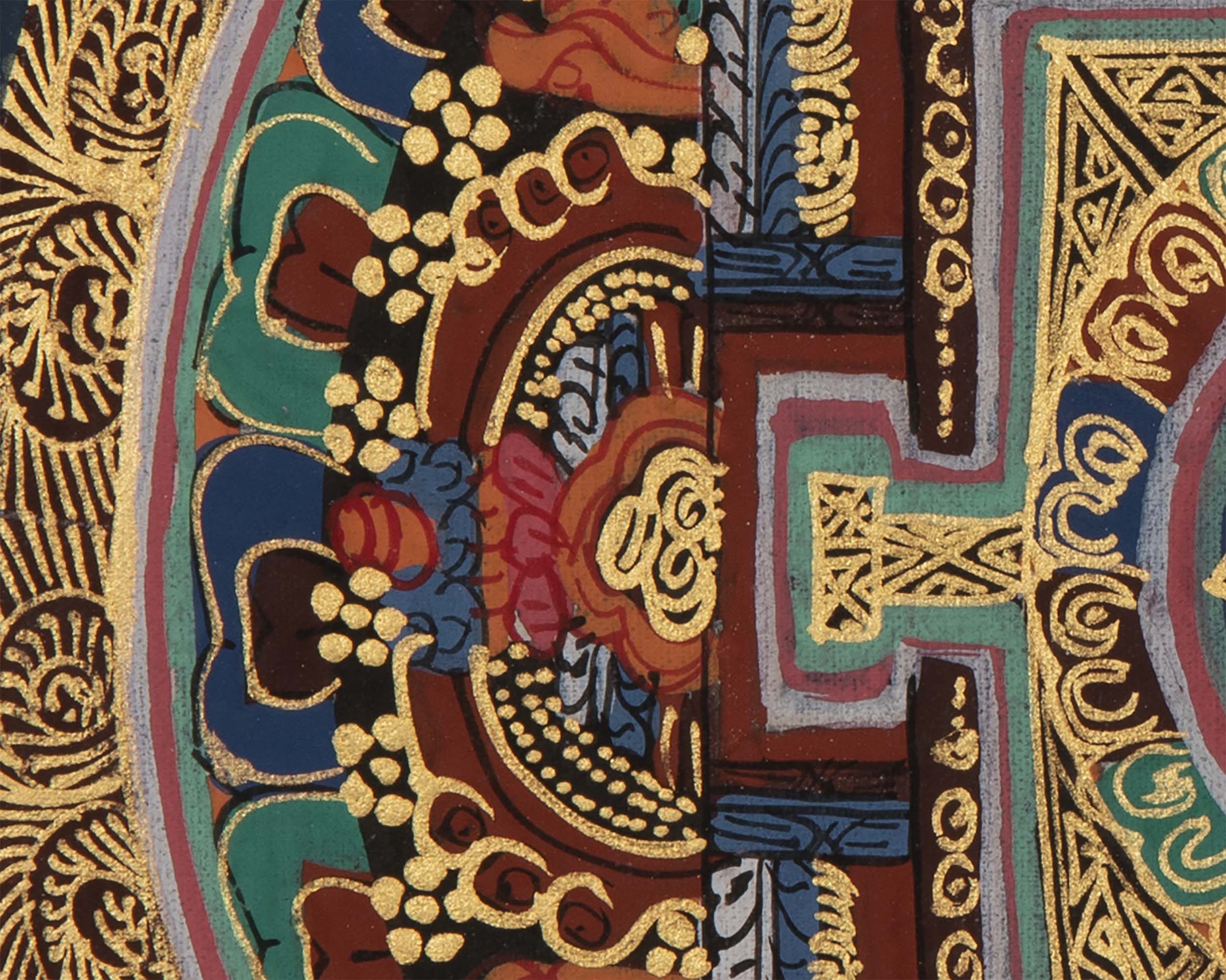 Mantra Mandala Thangka | Religious Buddhist Art