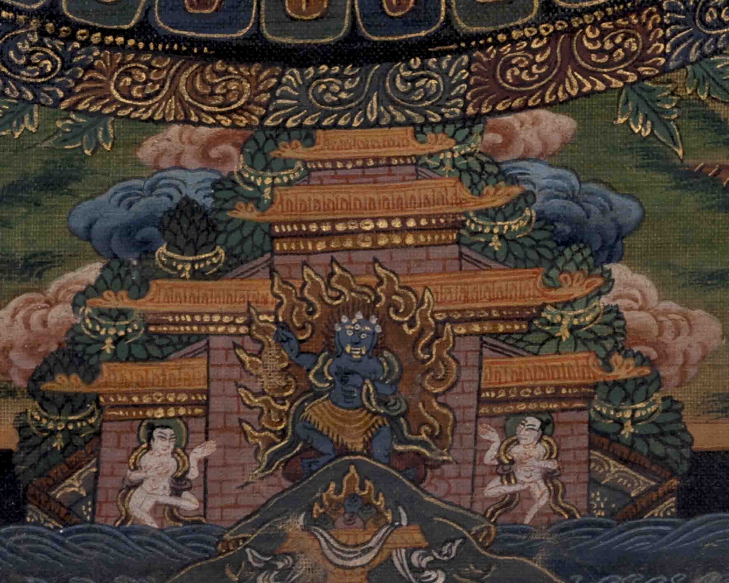 Green Tara Mandala Thangka | Traditional Tibetan Painting | Wall Decors