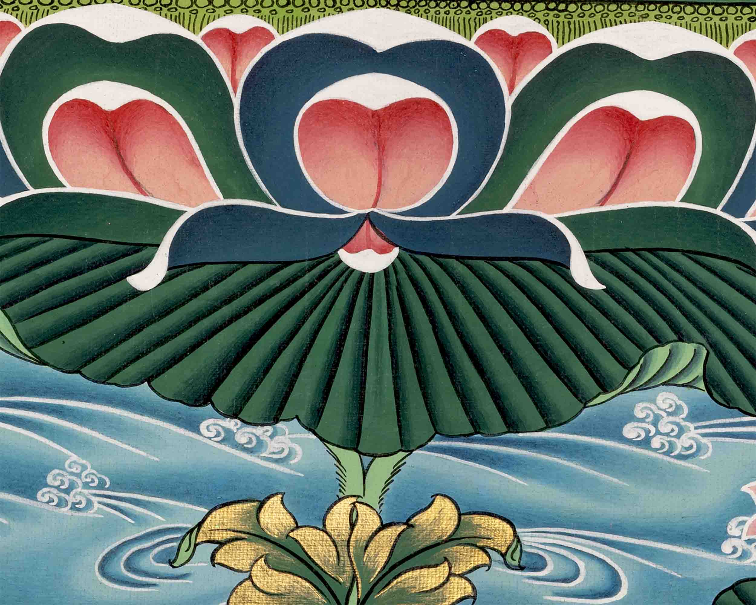 Hand Painted Manjushree Bodhisattva Thangka | Traditional Buddhist Art