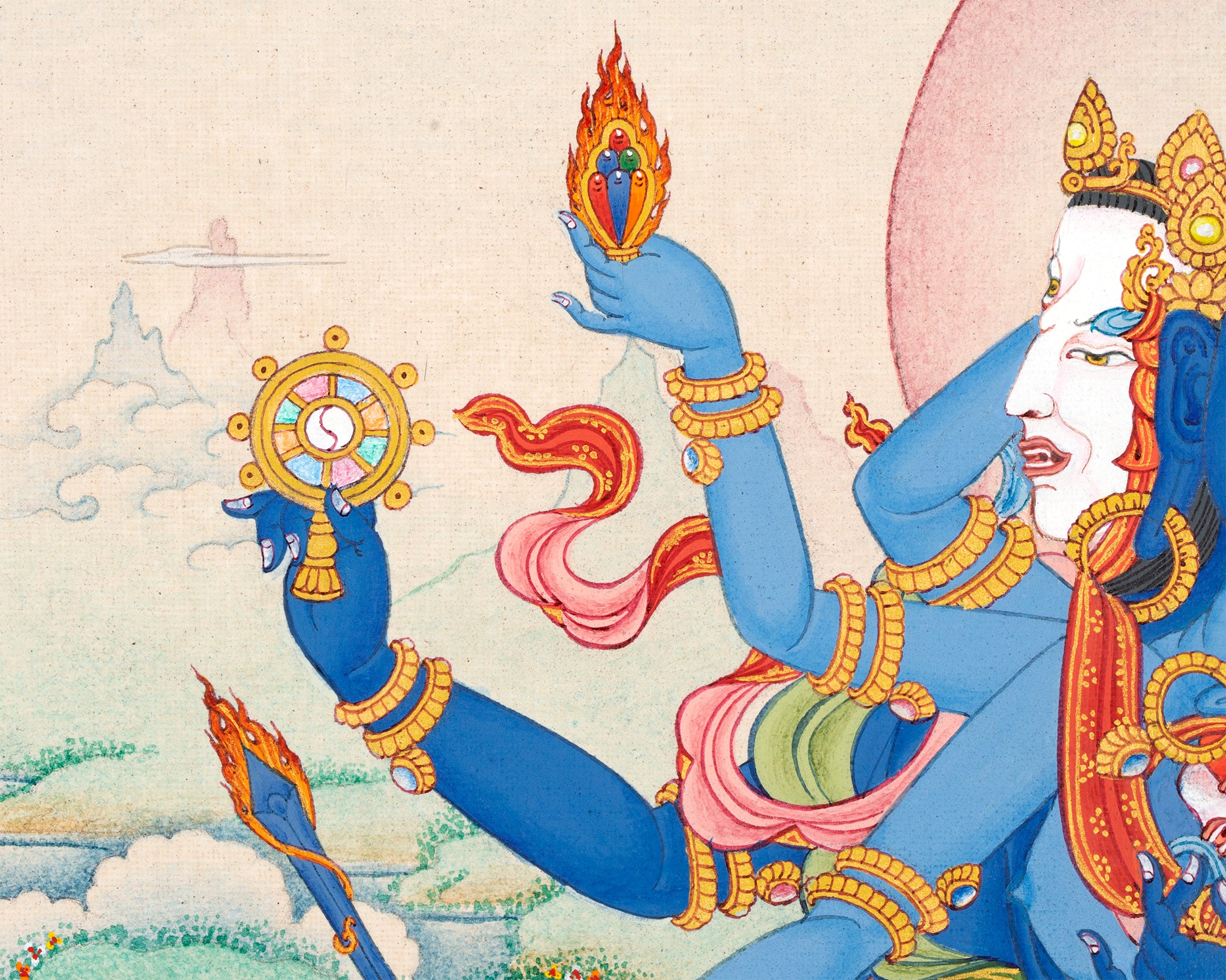 Guhyasamaja Thangka | Hand Painted Yidam | Meditational Deity