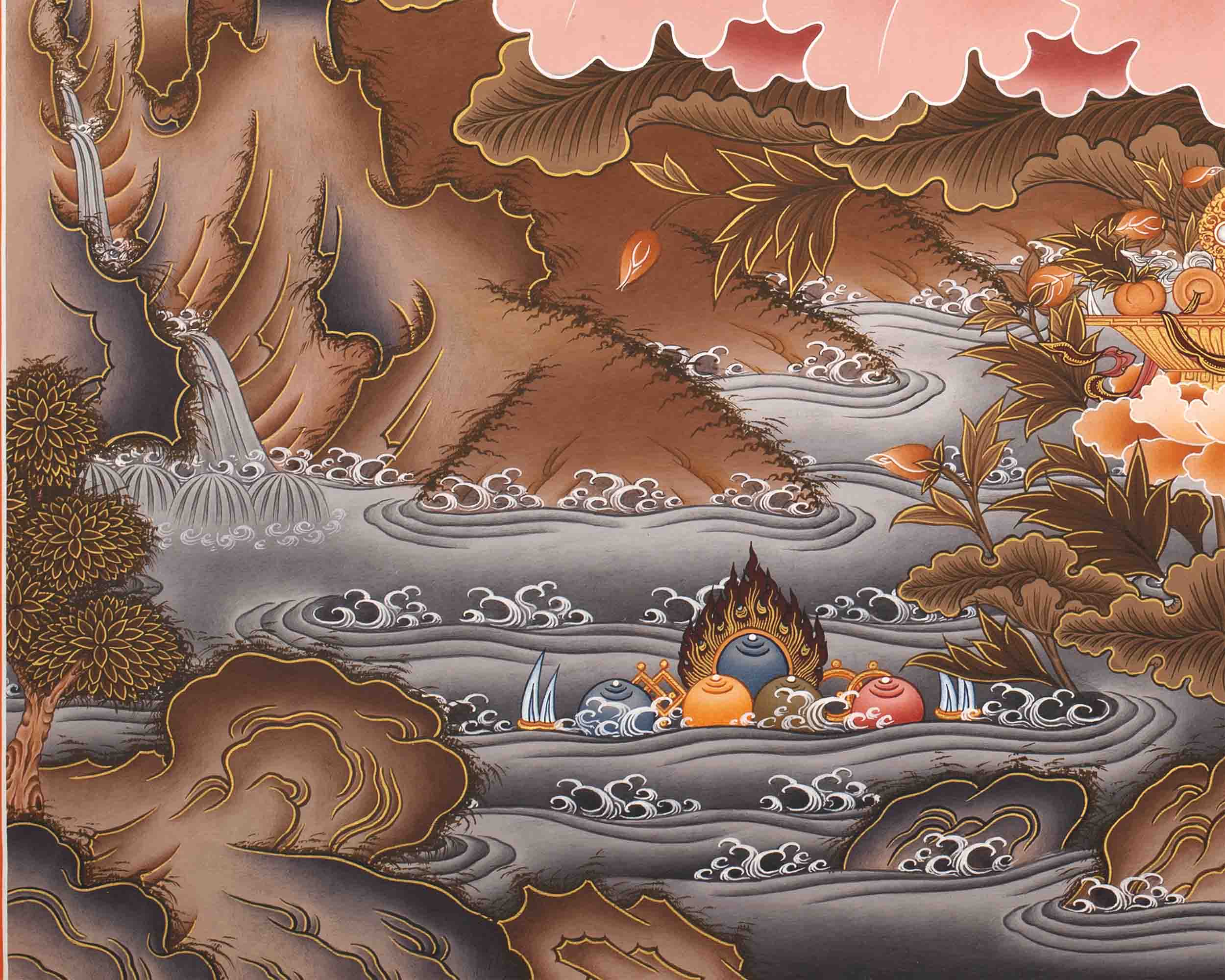 Wisdom Bodhisattva Manjushree | Digital Artwork | Religious Decors