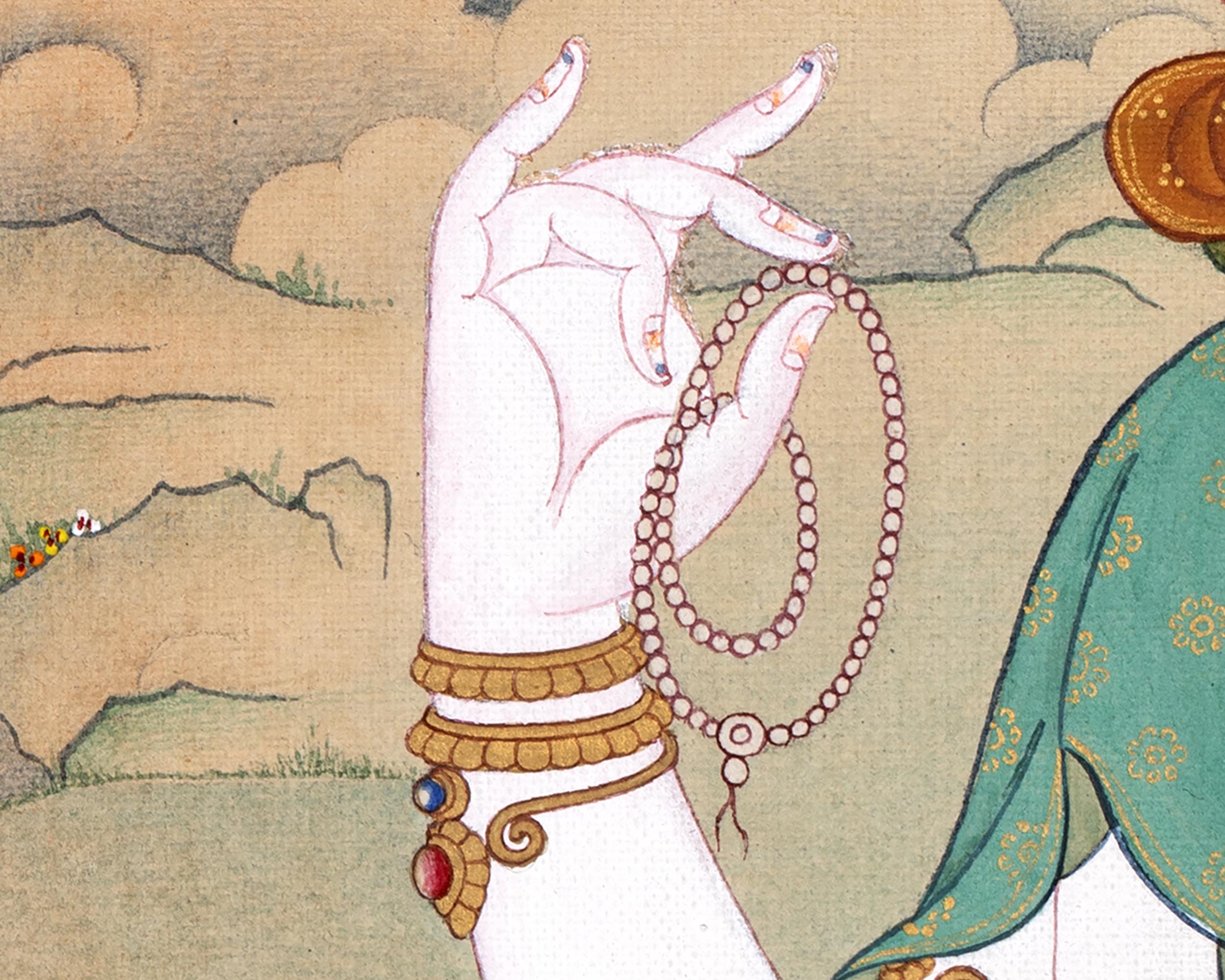 Chenrezig Thangka | Avalokiteshvara | Tibetan Karma Gadri Art