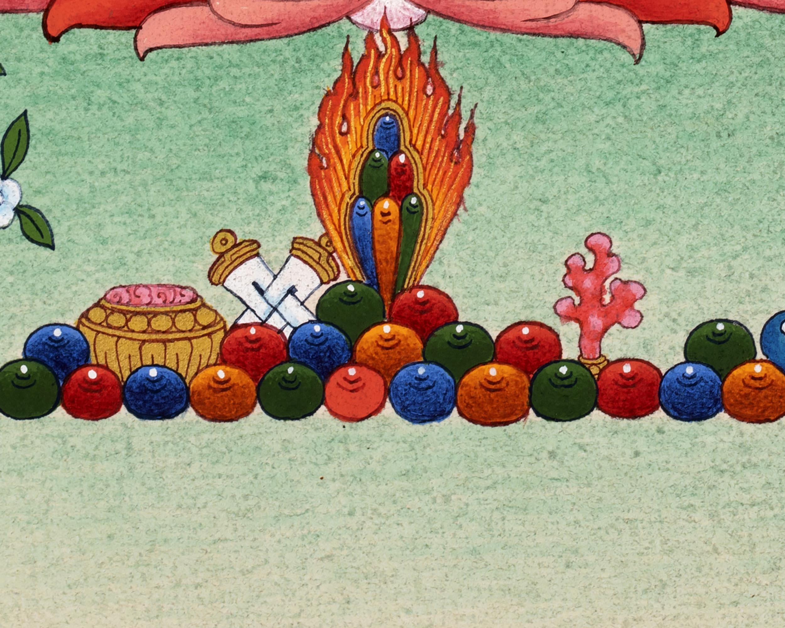 Mini White Tara Thangka | Traditional Tibetan Art