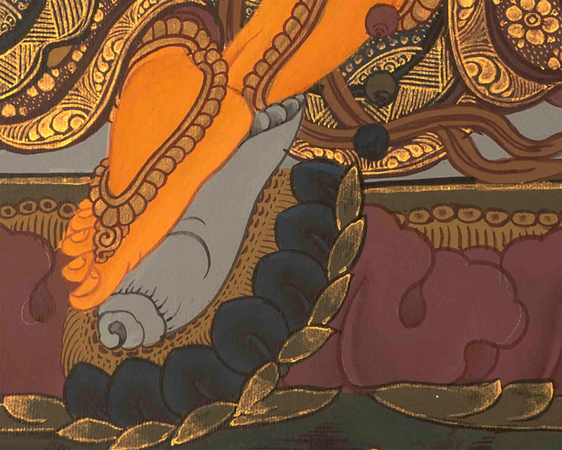 Deity Of Wealth Thangka | Traditional Tibetan Art | Wall Decors