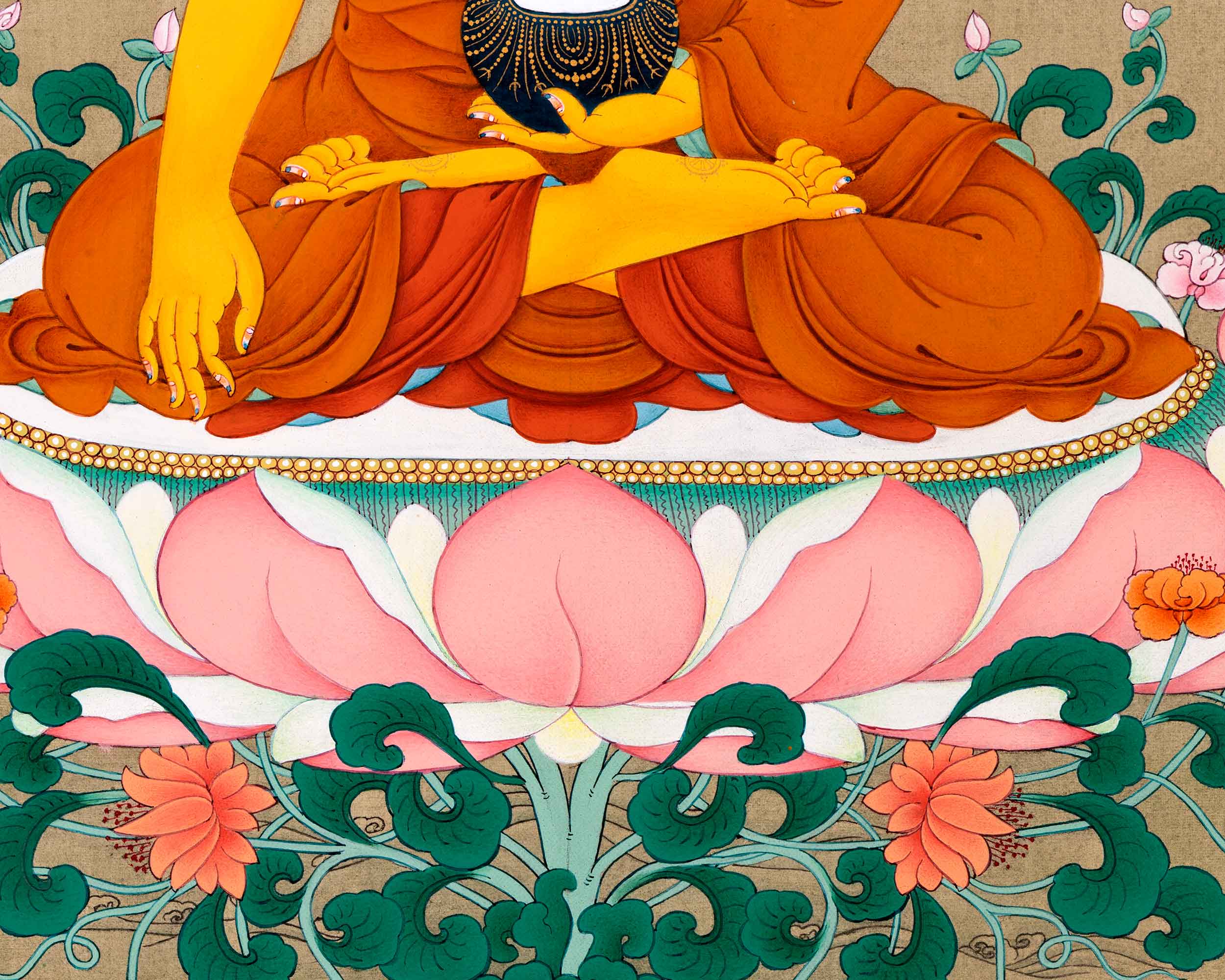 Shakyamuni Buddha Painting | Traditional Tibetan Buddhist Art