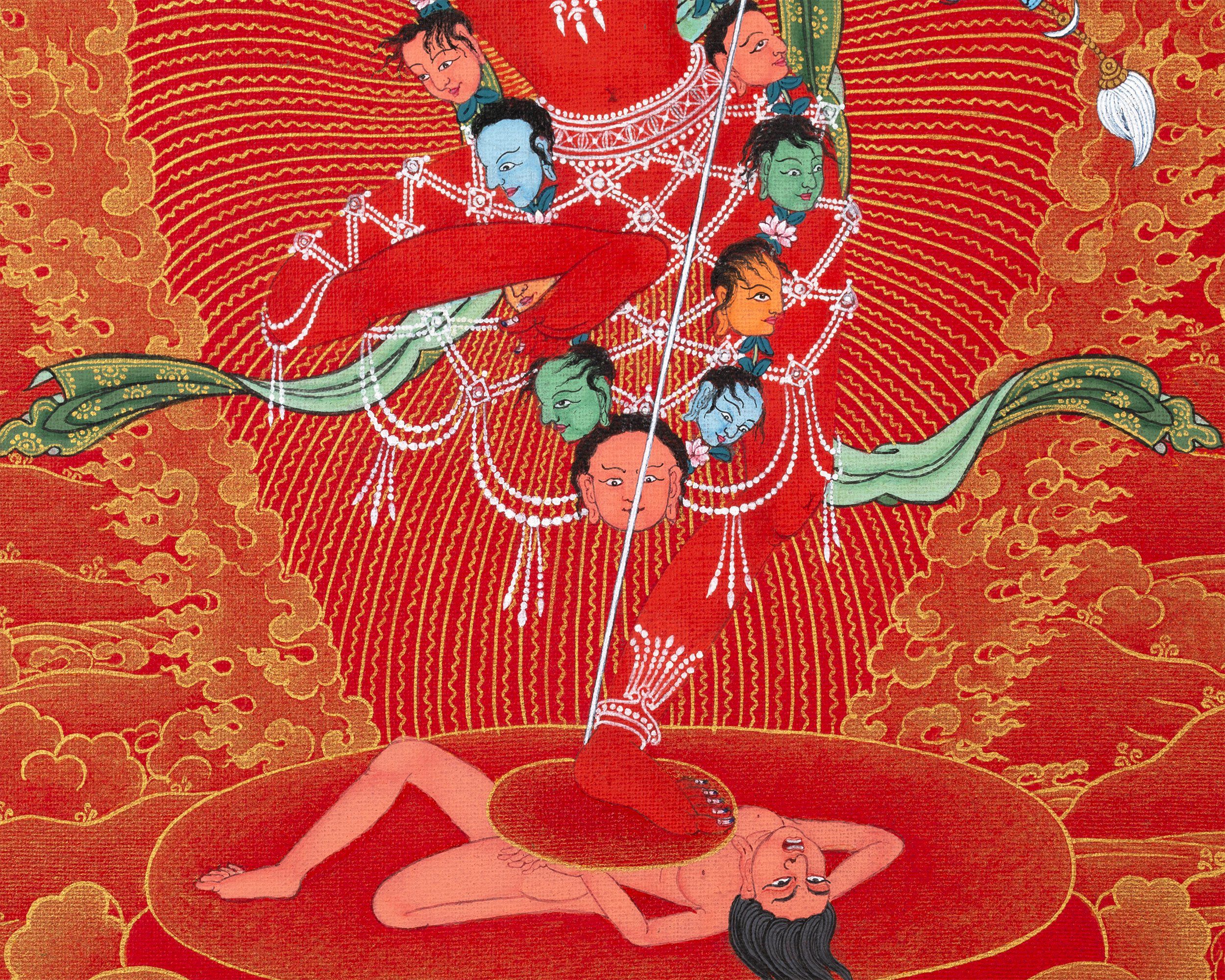 Vajravarahi, Vajrayogini Tibetan Thangka, Traditional Buddhist Painting