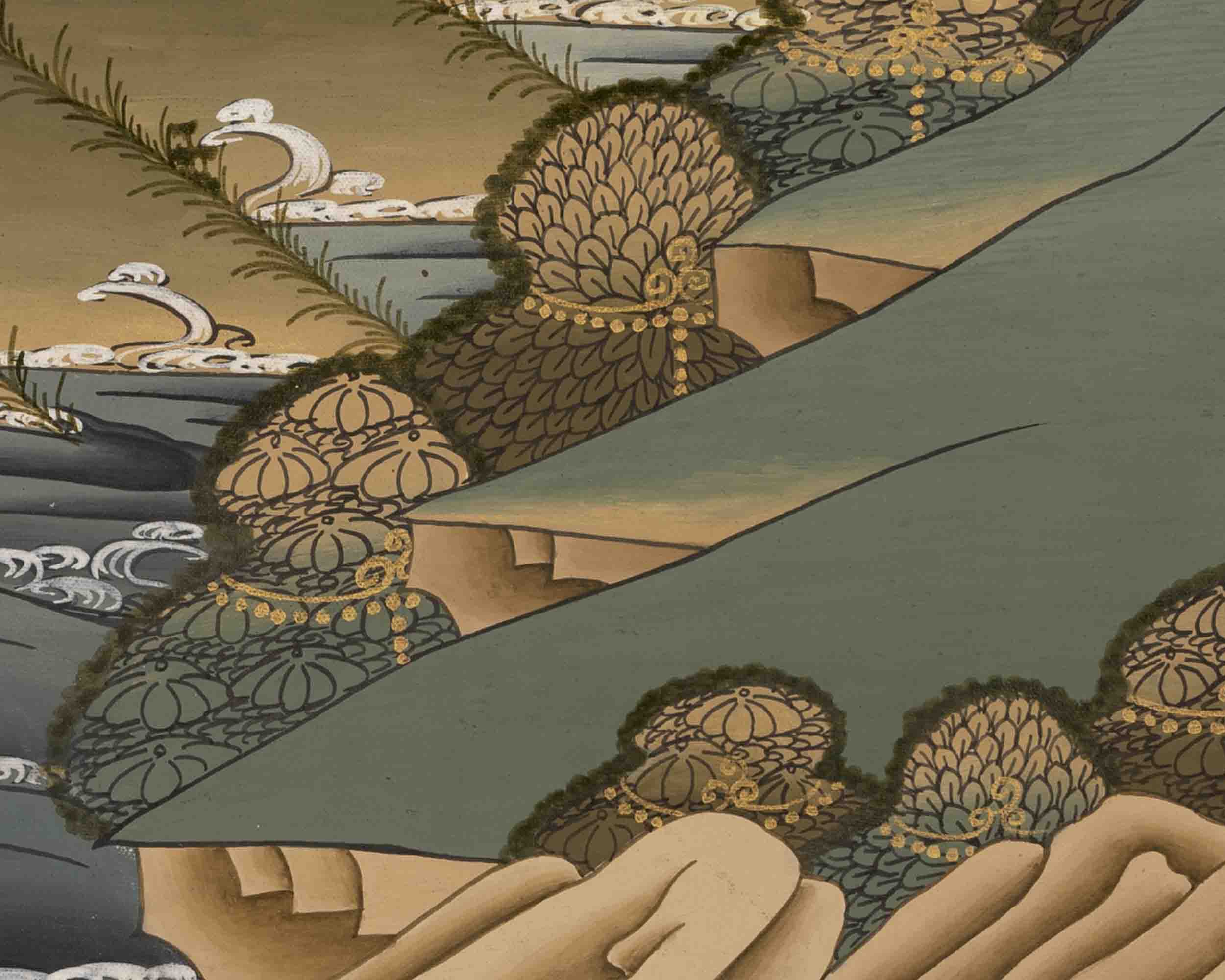 Harmony Unveiled: Samantabhadra Thangka featuring the Yab Yum Buddha in Religious Buddhist Art