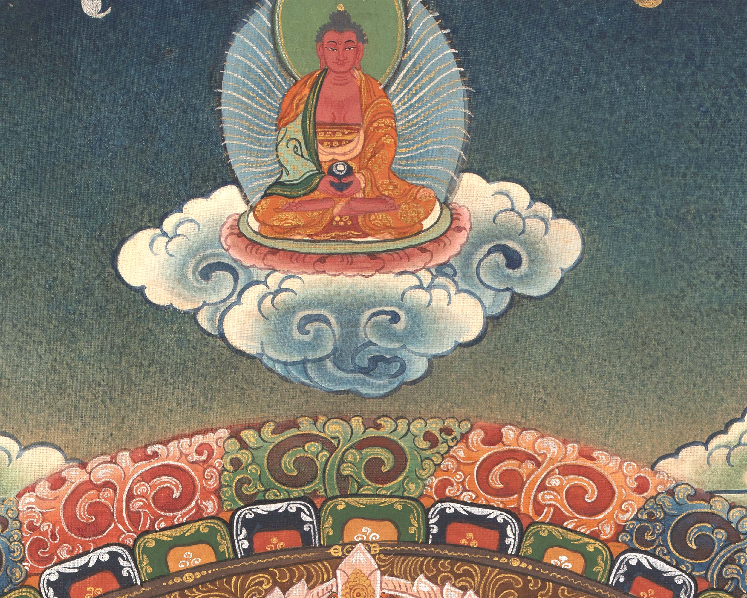 Chenrezig Mandala Thangka | Handpainted Religious Buddhist Art