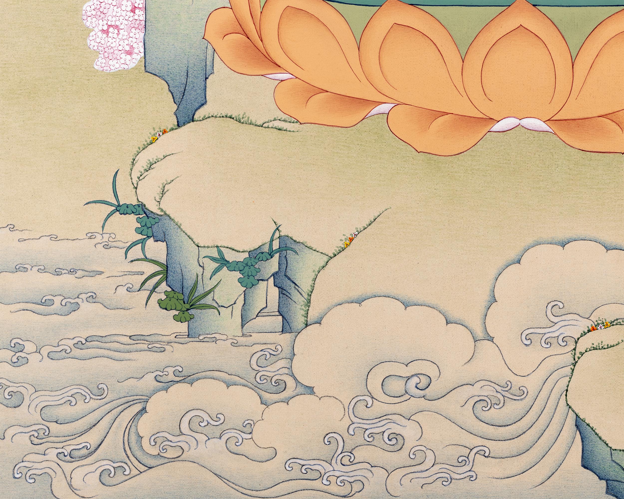 Four-Armed Chenrezig Thangka | Tibetan Bodhisattva Art