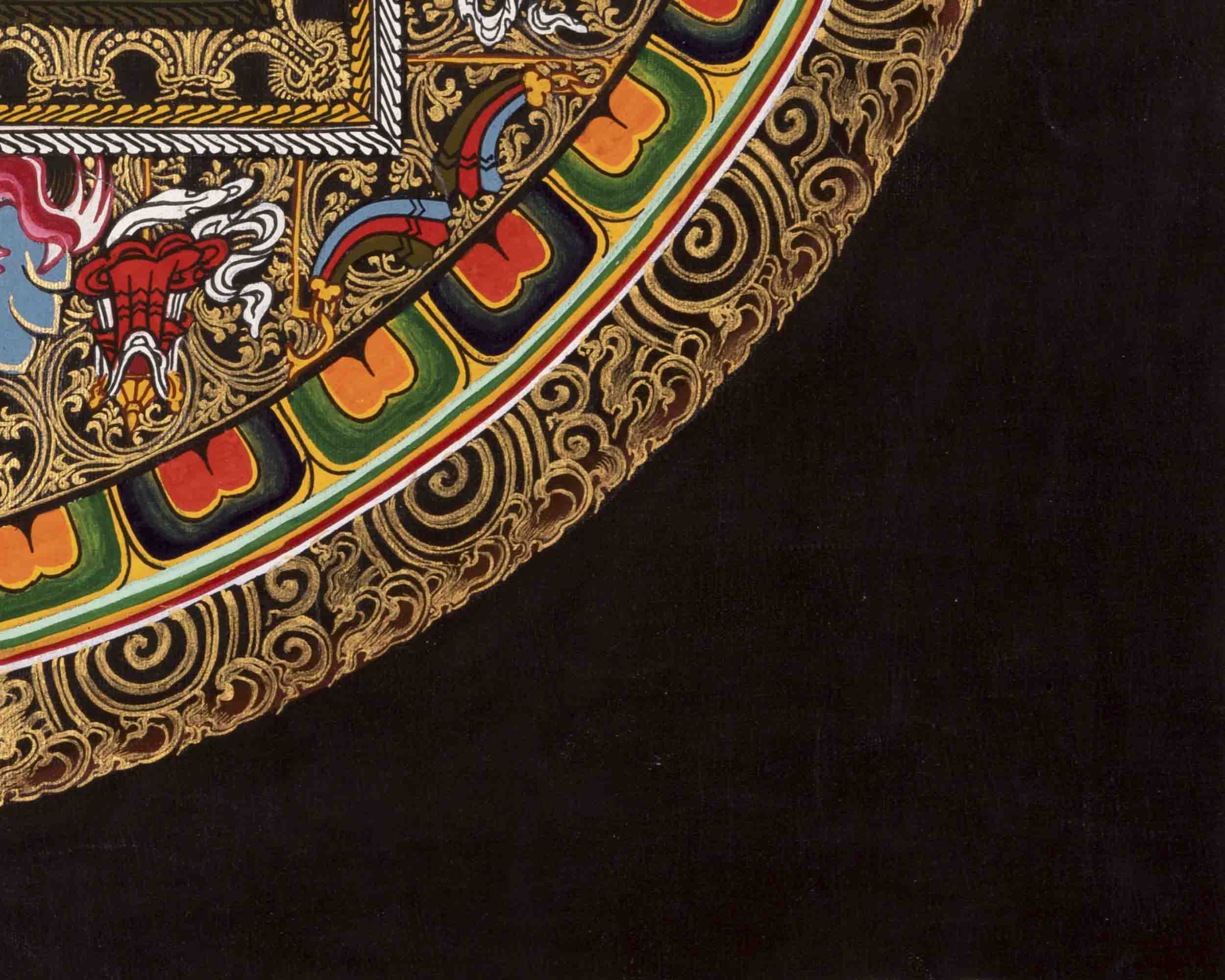 Traditional Mandala Thangka | Buddhist Handpainted Art | Wall Decors