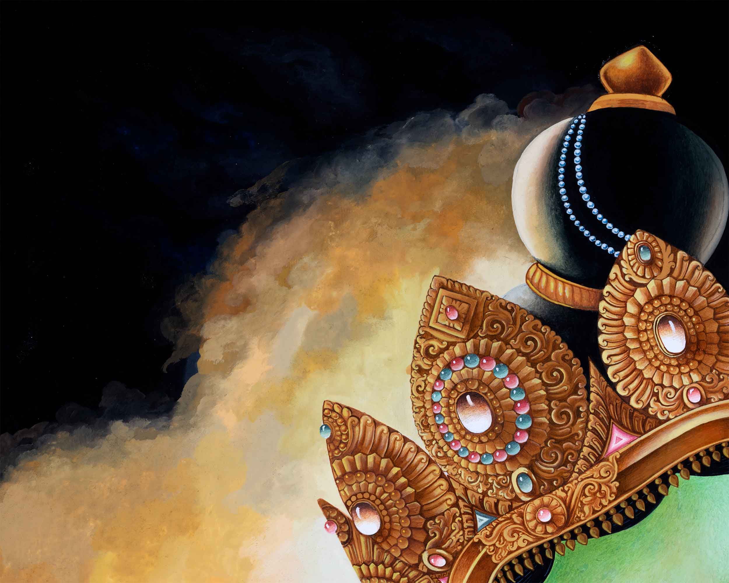 Green Tara Mantra Symbol Newari Print | Mother Of All Buddhas, Green Tara Print