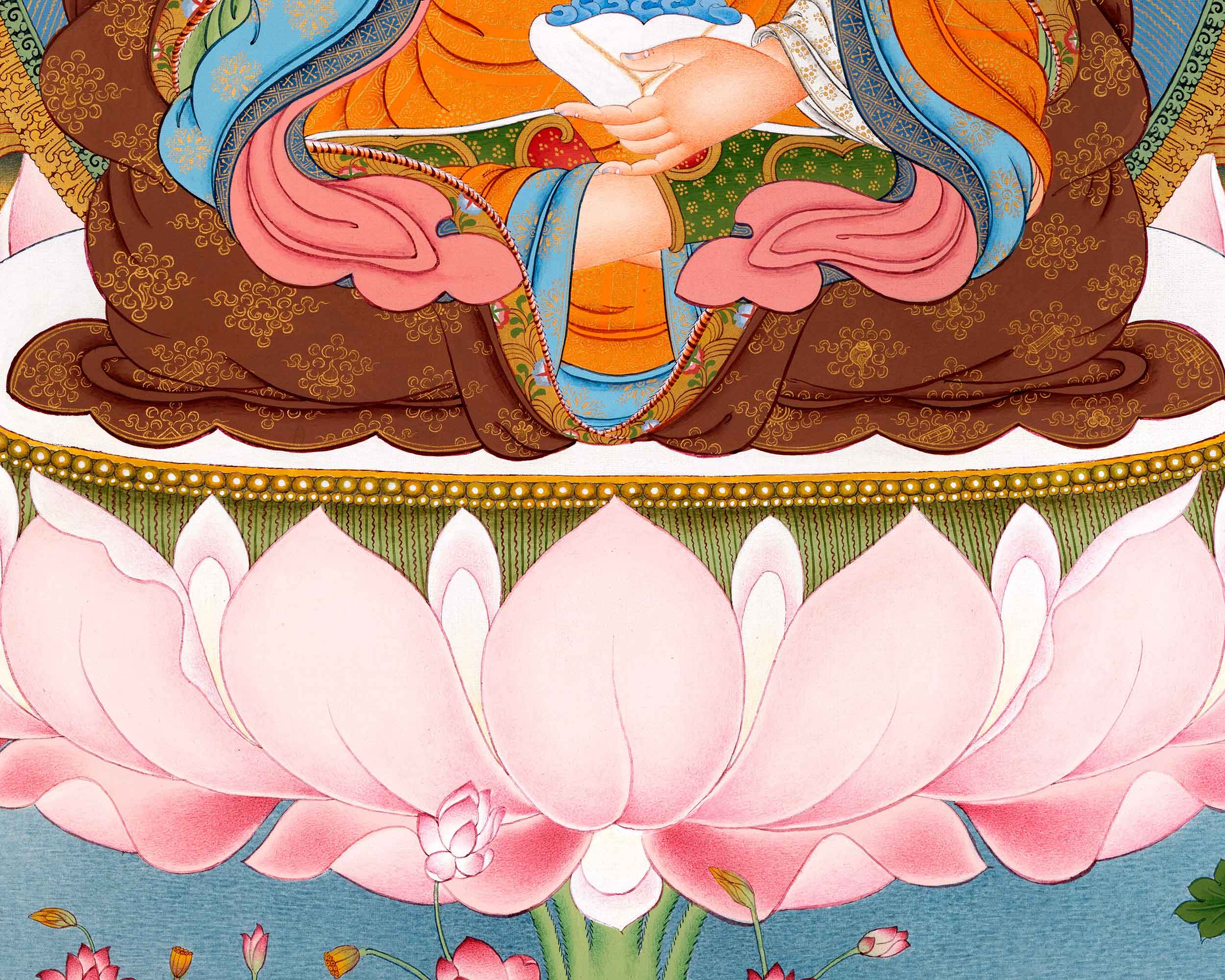 Guru Rinpoche Print Thangka | Tibetan Canvas Print