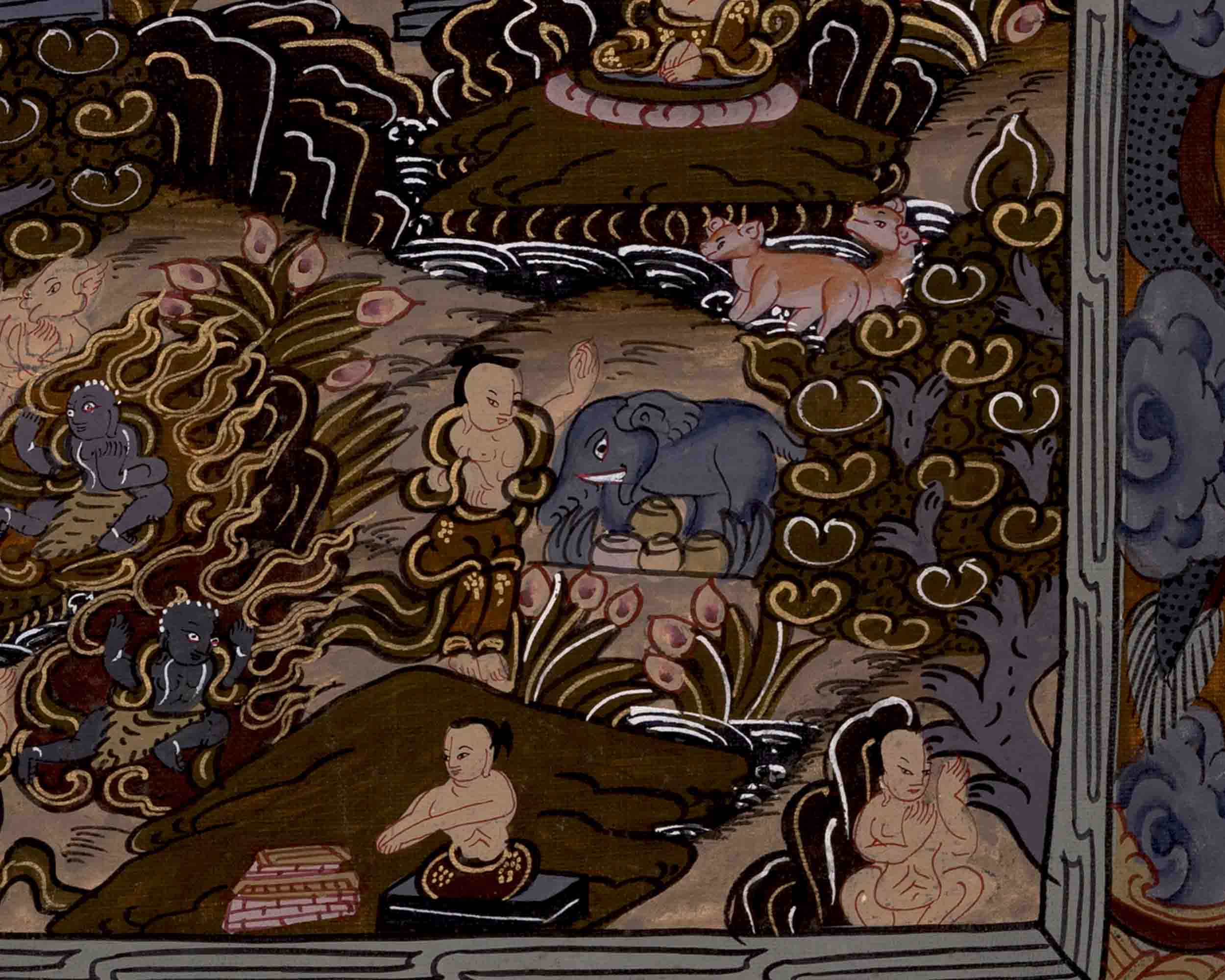 Shakyamuni Buddha Life | Wall Decors | Traditional Thangka Art