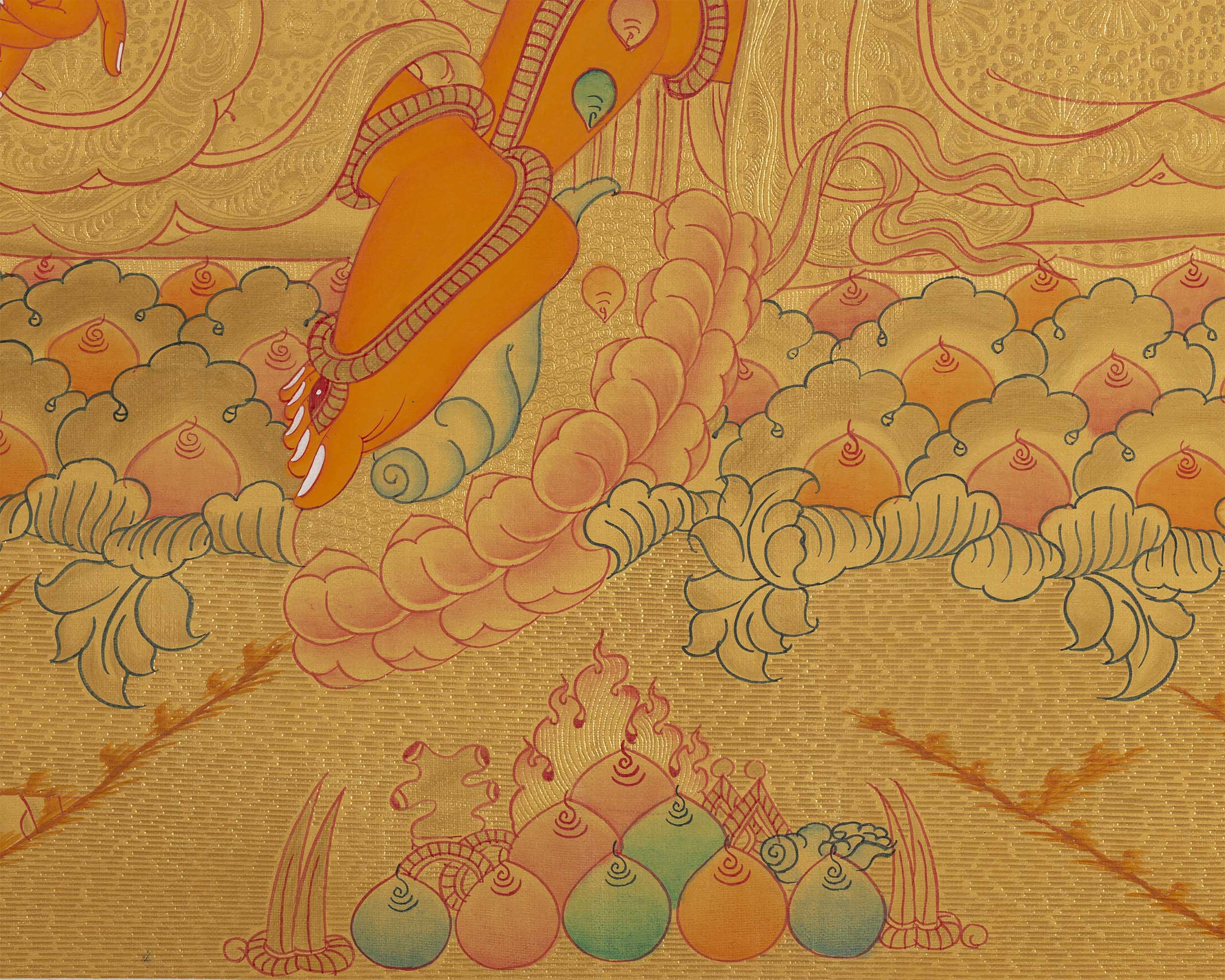 Dzambala Thangka Painting | Traditional Himalayan Art