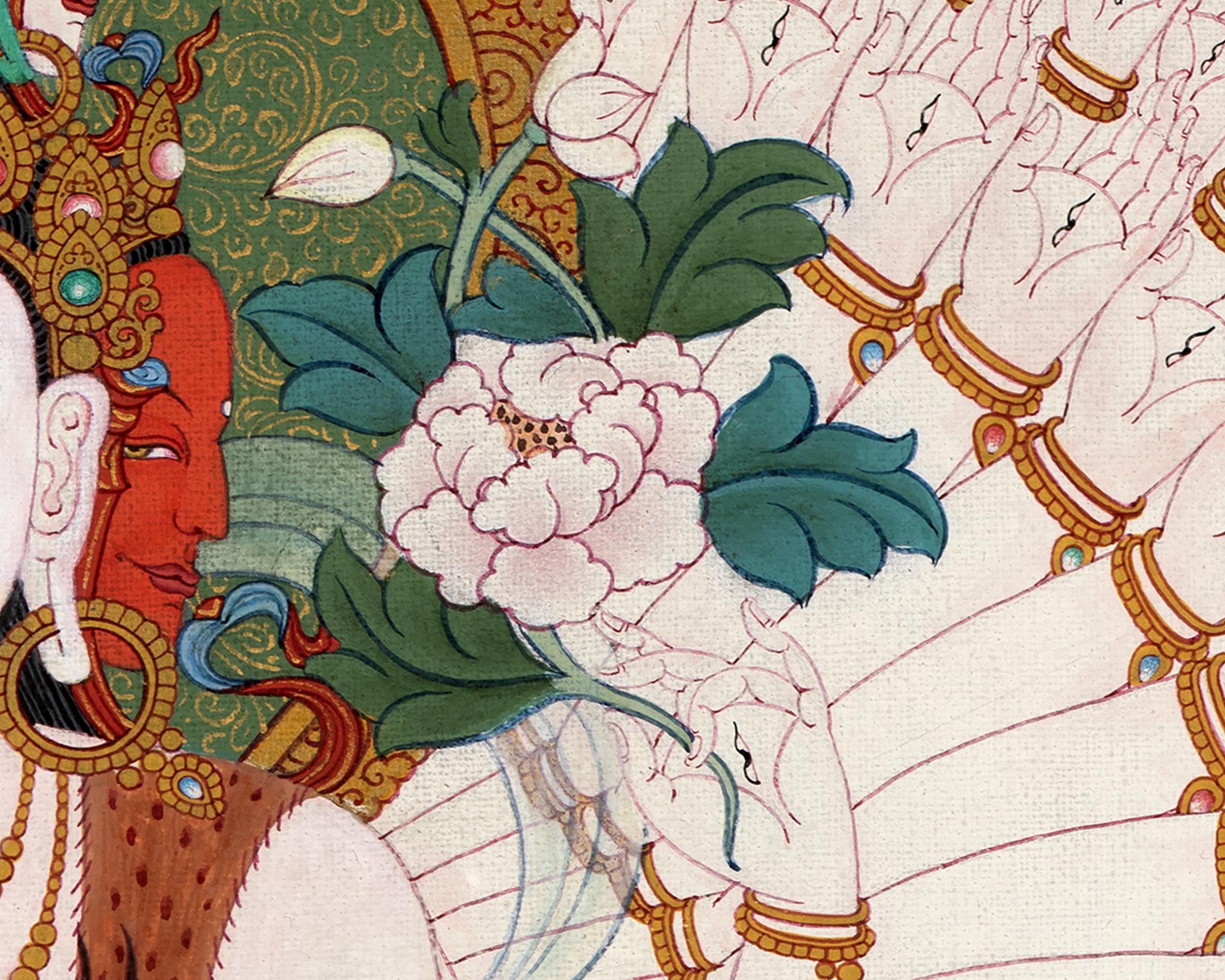 1000 armed Chenrezig Thangka | Buddhist Art