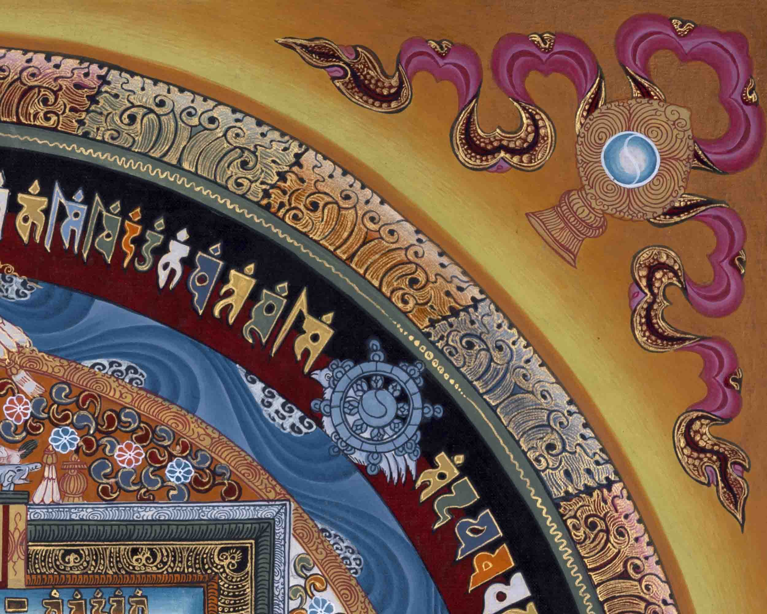 Kalachakra Mandala Thangka | Traditional Tibetan Artwork | Wall Decors