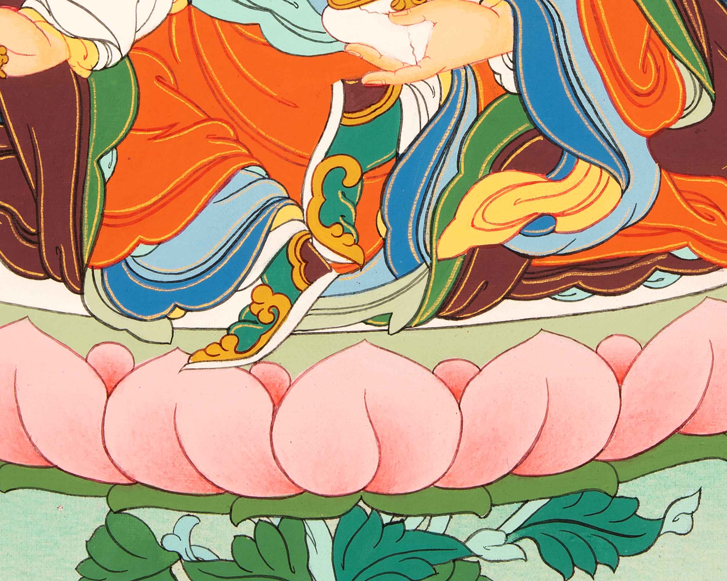 Guru Rinpoche Meditation Thangka | Traditional Buddhist Art