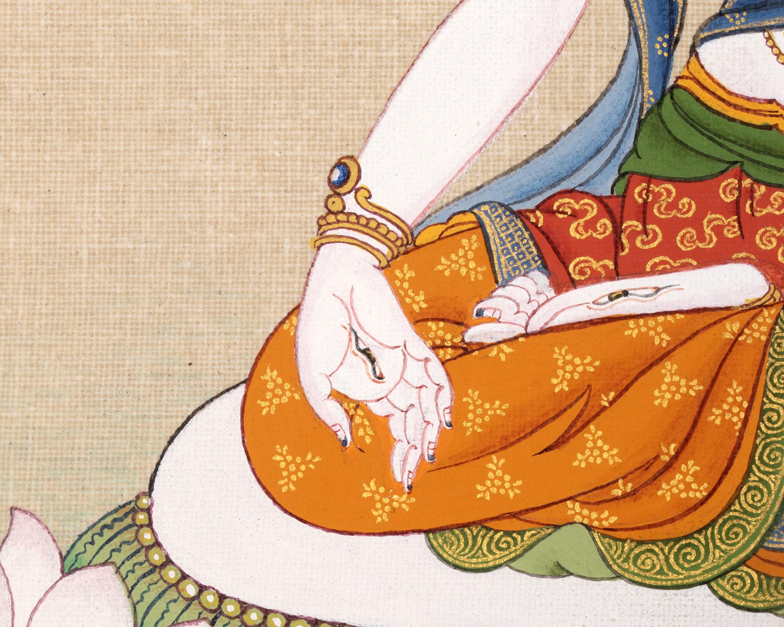 White Tara Traditional Painting | White Tara Thangka