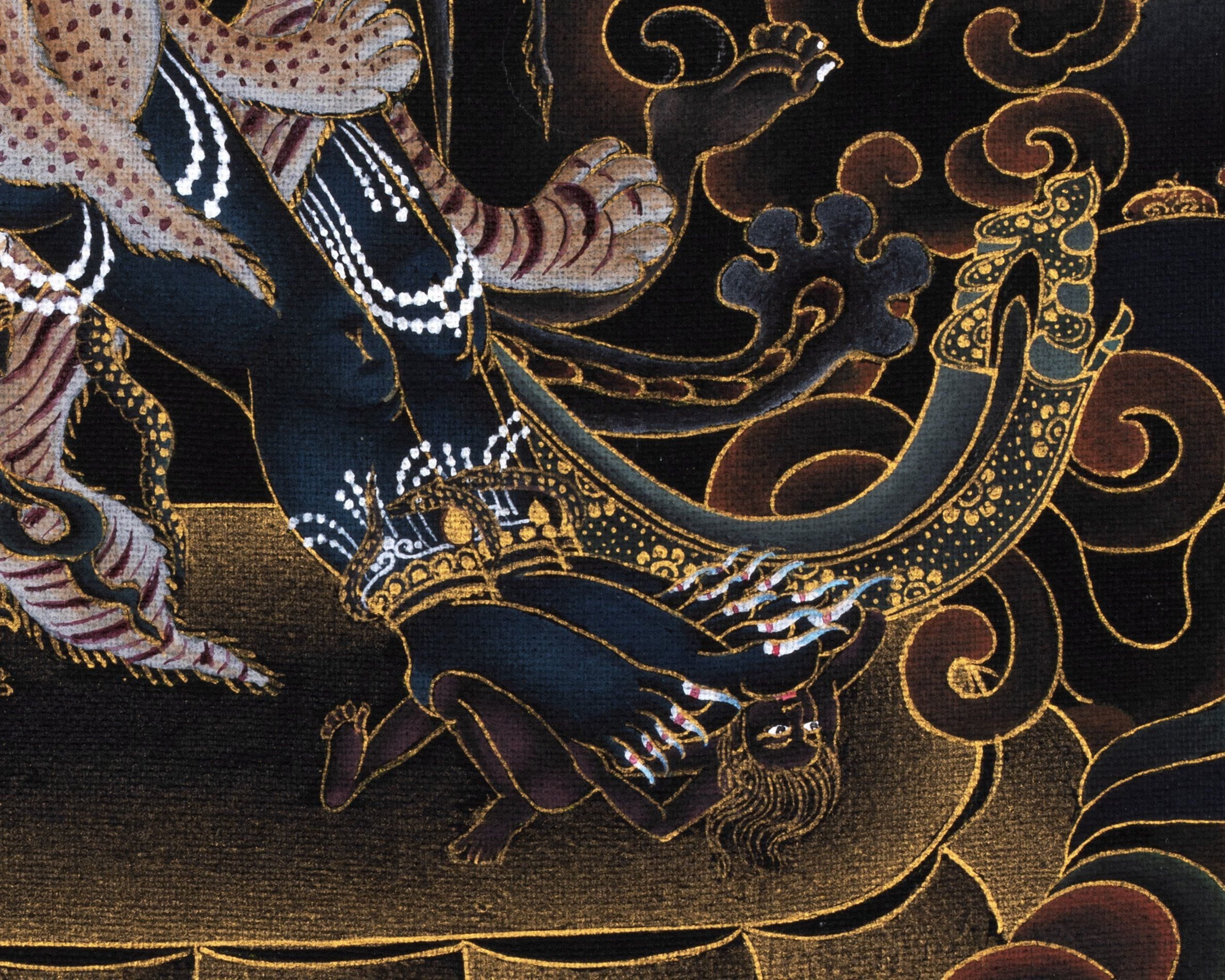 Vajrakilaya Thangka | Dorje Phurba | 24K Gold Tibetan Yidam Art