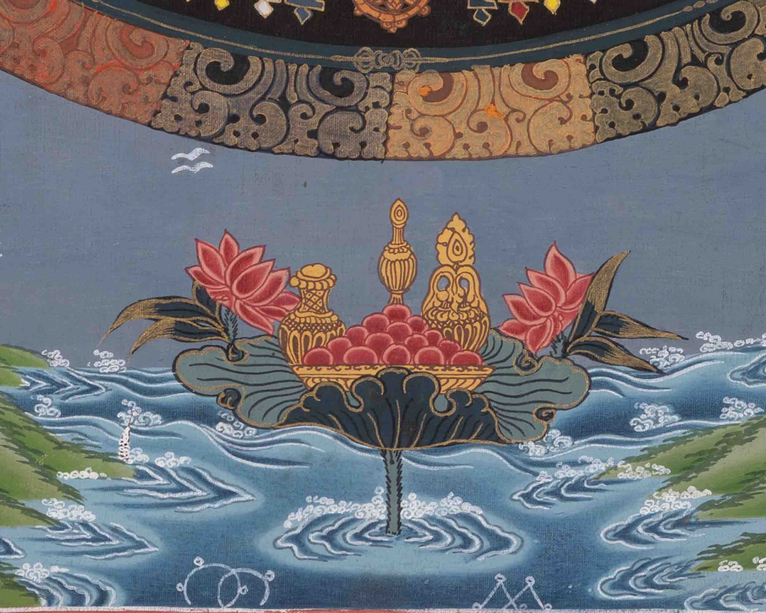 Kalachakra Mandala Thangka | Religious Buddhist Paint | Wall Decors