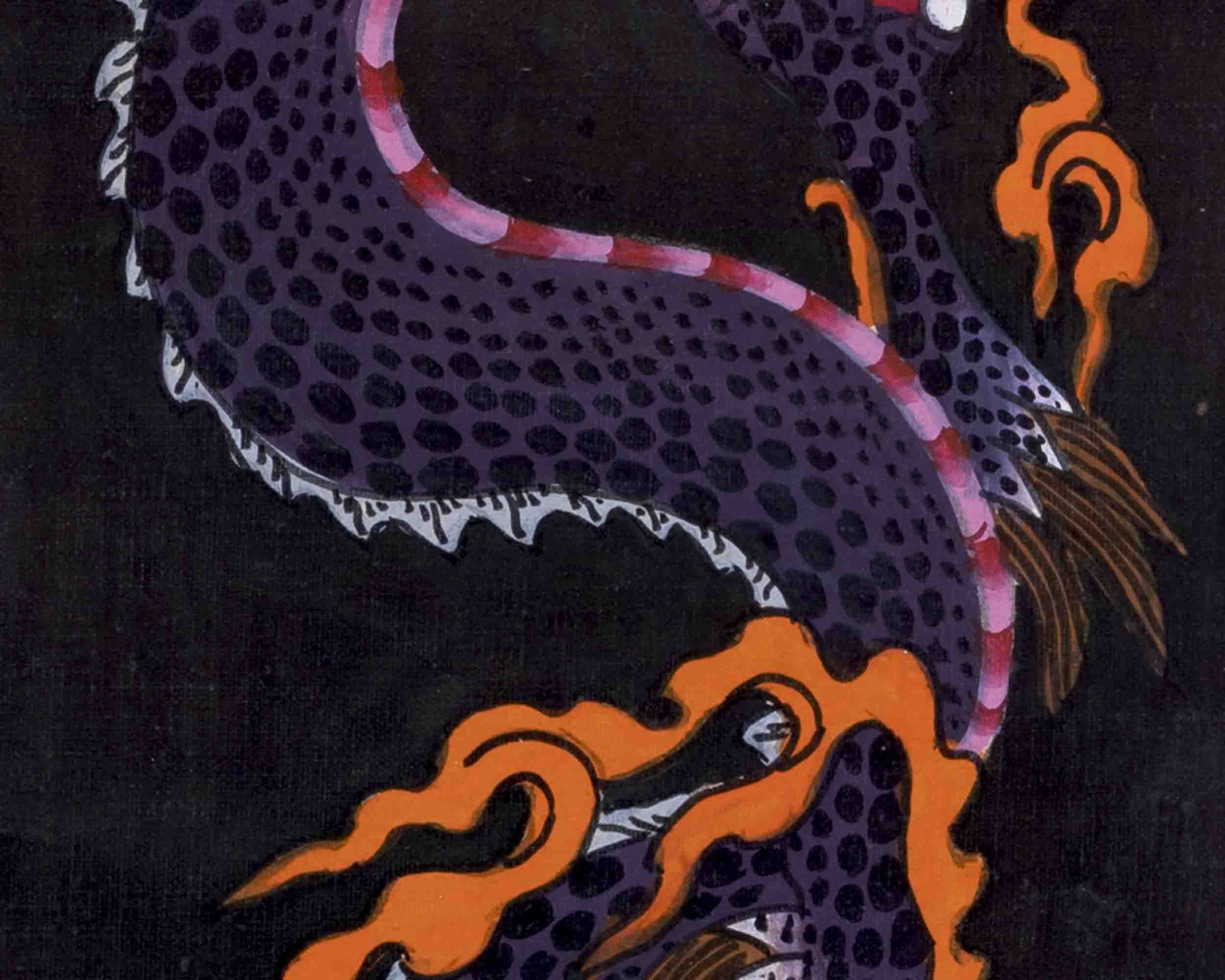 Dragon Painting Thangka | Traditional Tibetan Style