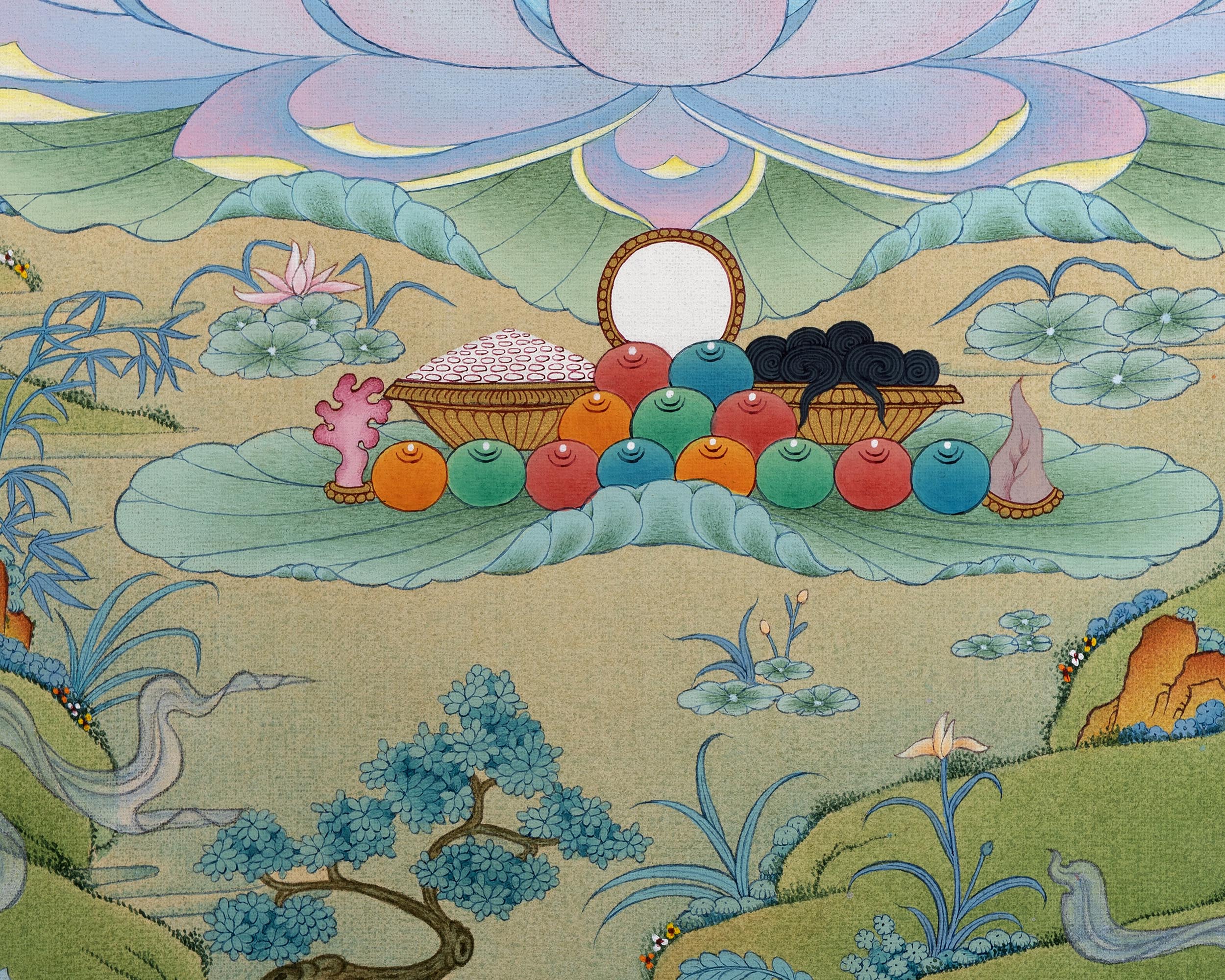 White Tara Thangka | Namgyalma | Amitayus | Long Life Bodhisattva