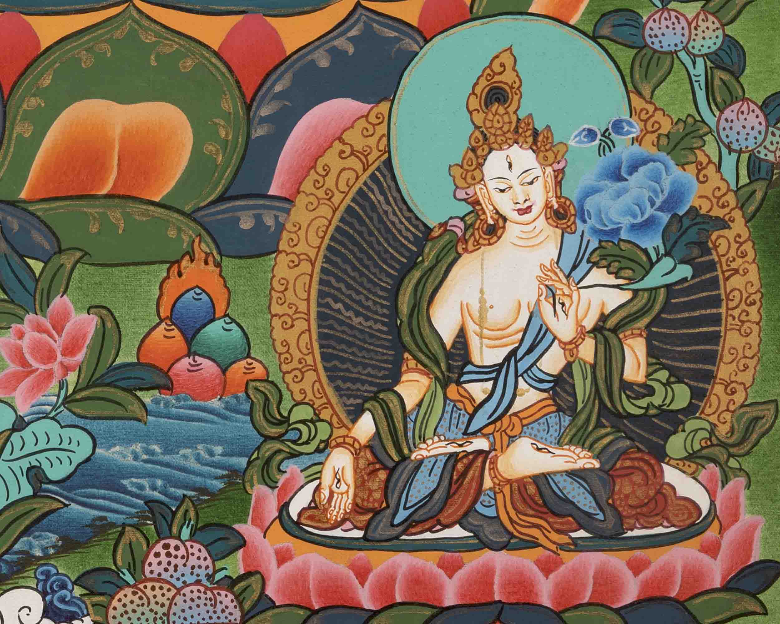 Samantabhadra Thangka | Religious Buddhist Painting | Wall Decors