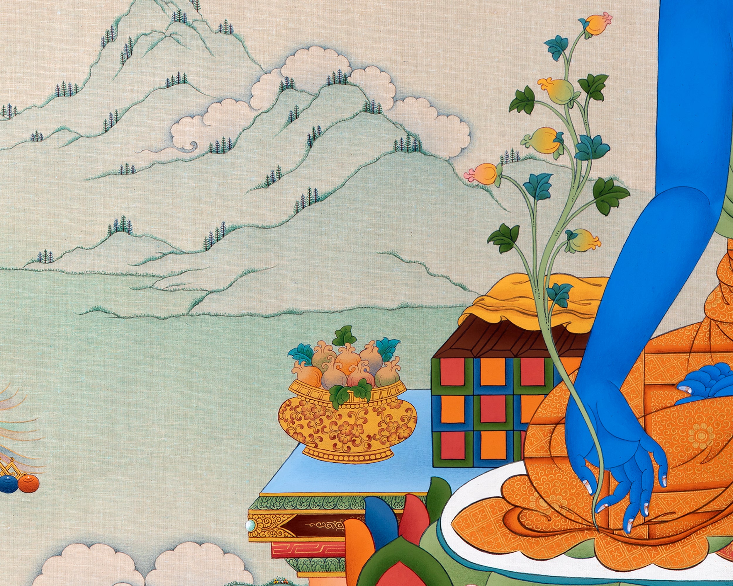 Medicine Buddha Thangka | Hand Painted Tibetan Art