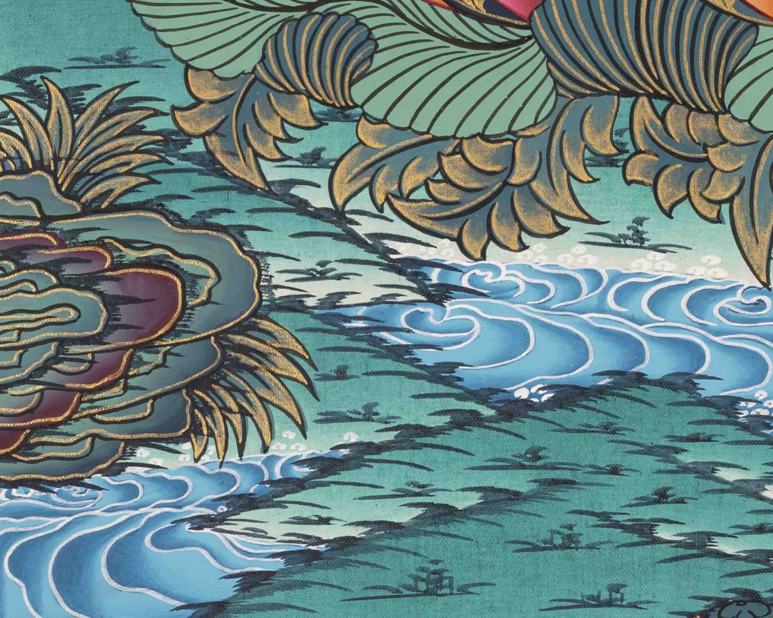 Avalokitesvara Chengrezig Thangka | Religious Painitng | Wall Decors