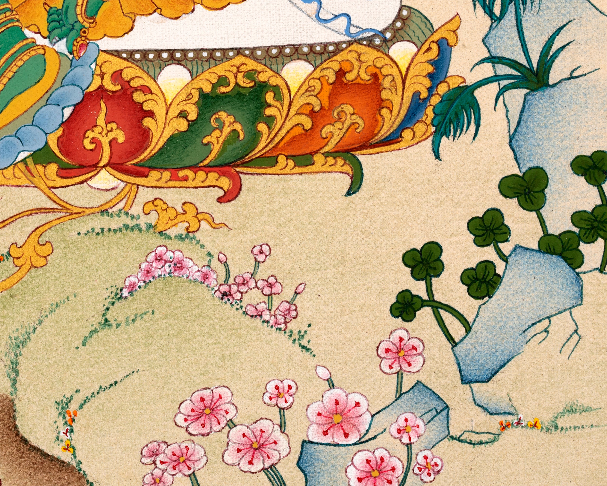 Green Tara Thangka With 24K Gold | Mother Bodhisattva | Traditional Hand-Painted