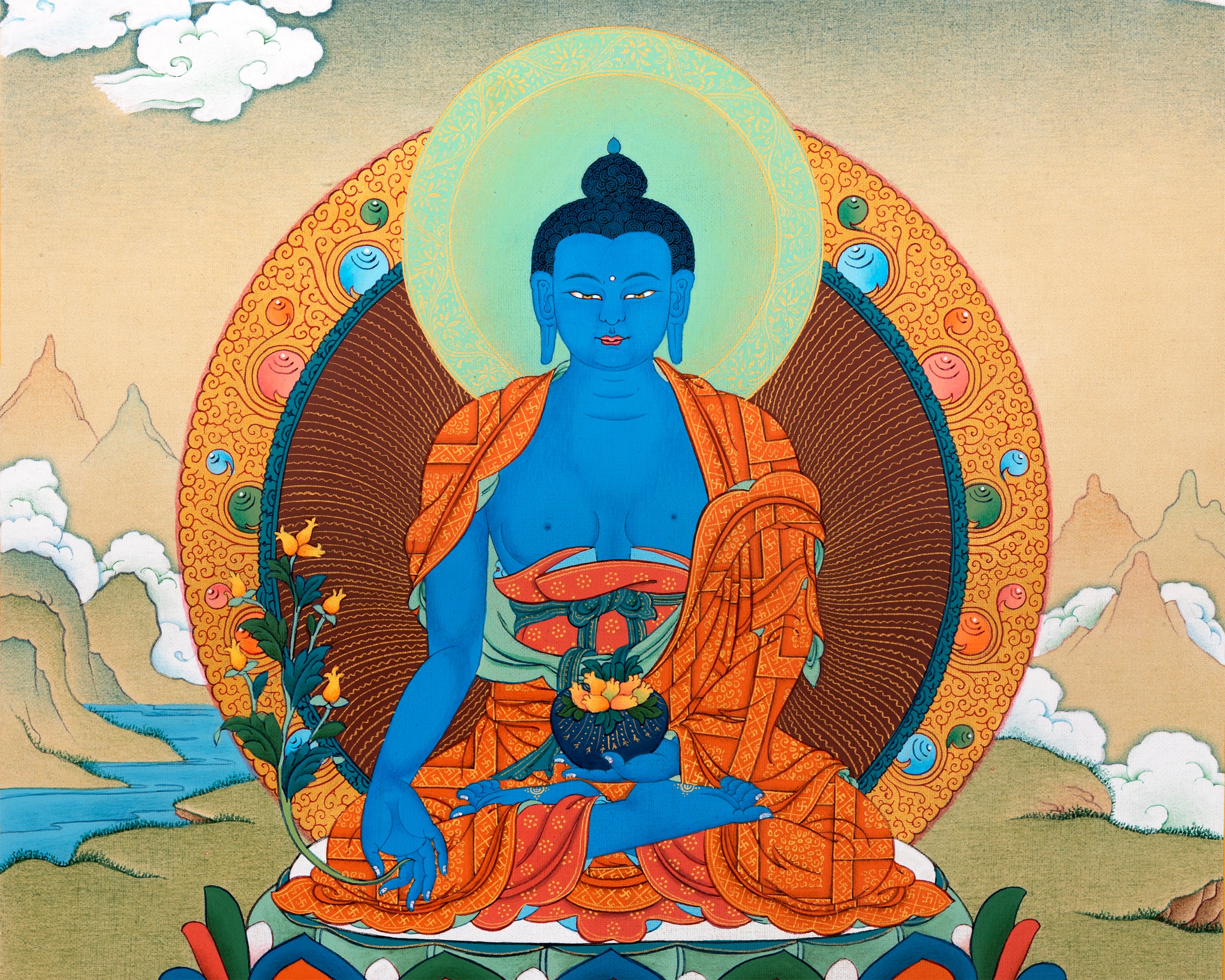 medicine budhha thangka
