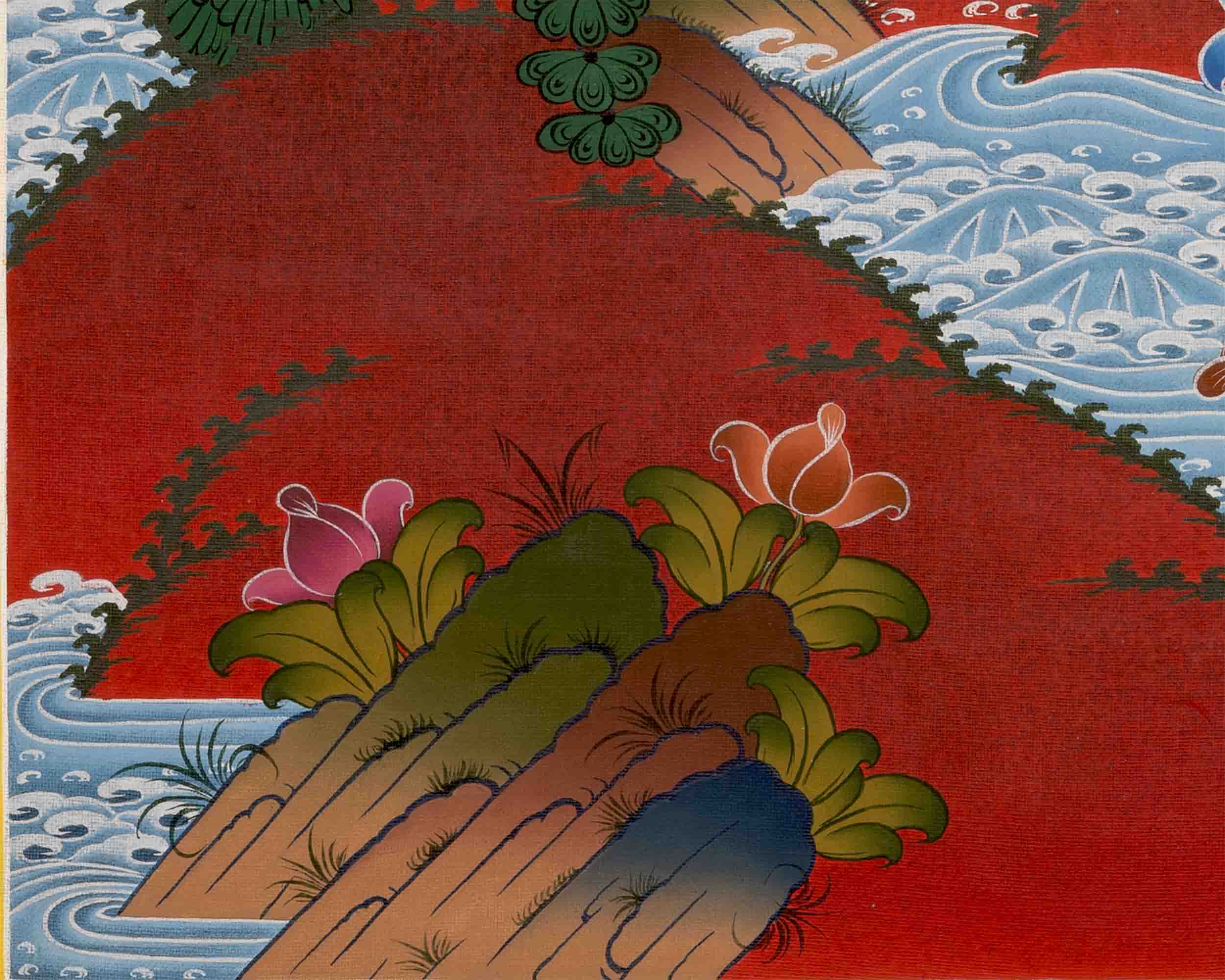 Green Tara Thangka Painting | Traditional Buddhist Art