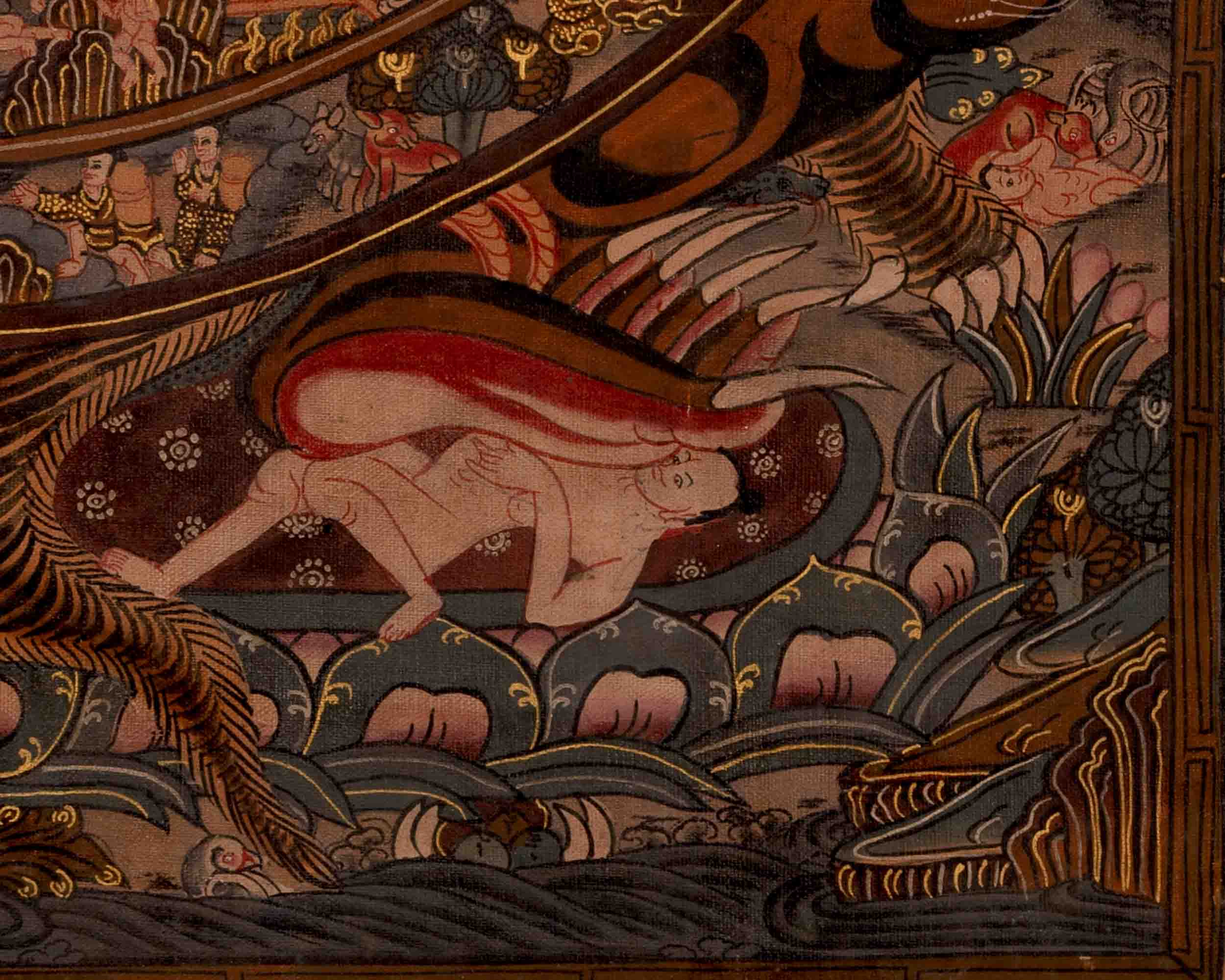 Samsara Thangka | Buddhist Wheel Of Life | Wall Decors