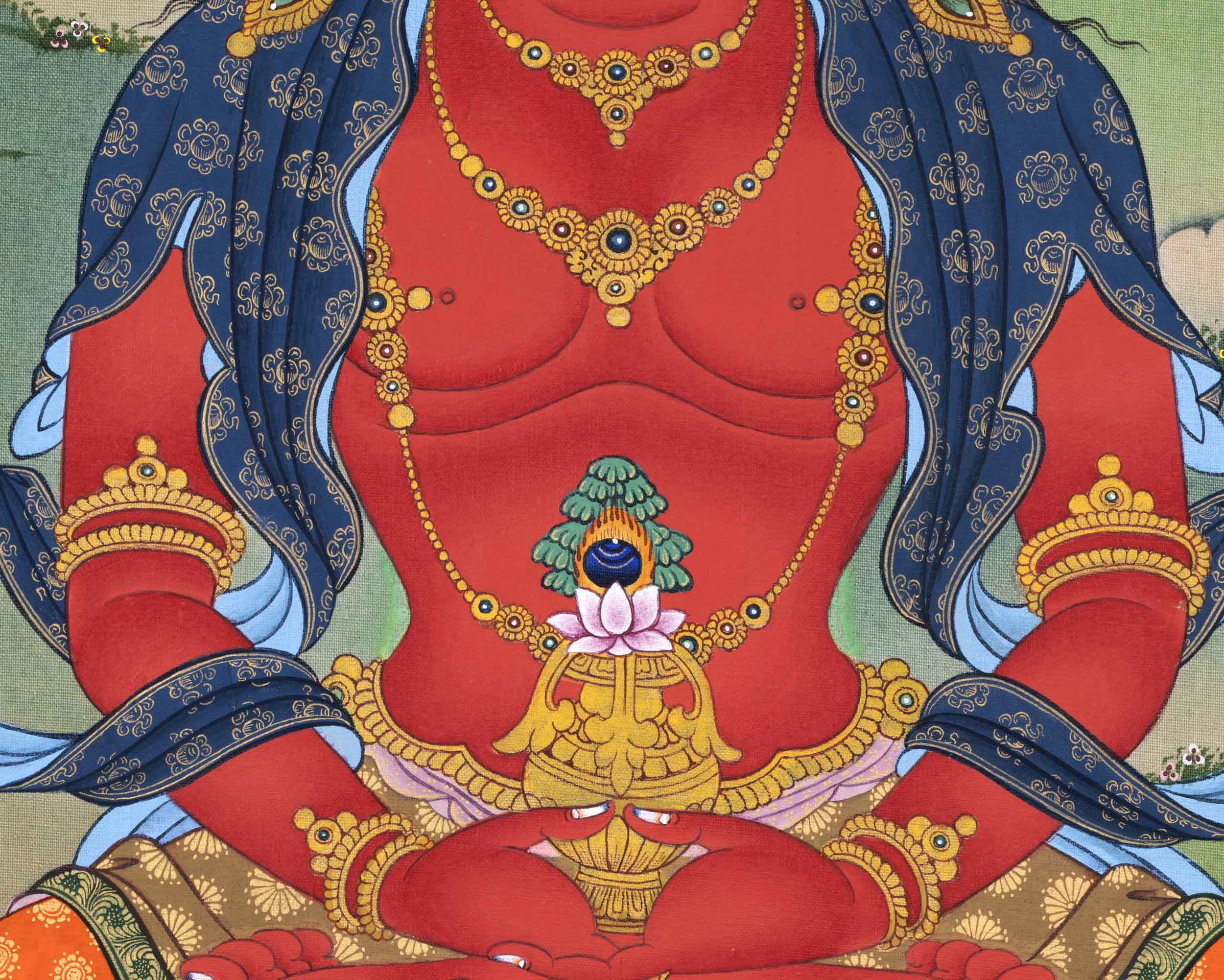 Buddhist Deity Amitayus Long Life Practice Print | High Quality Giclee Print | Spiritual Room Decoration
