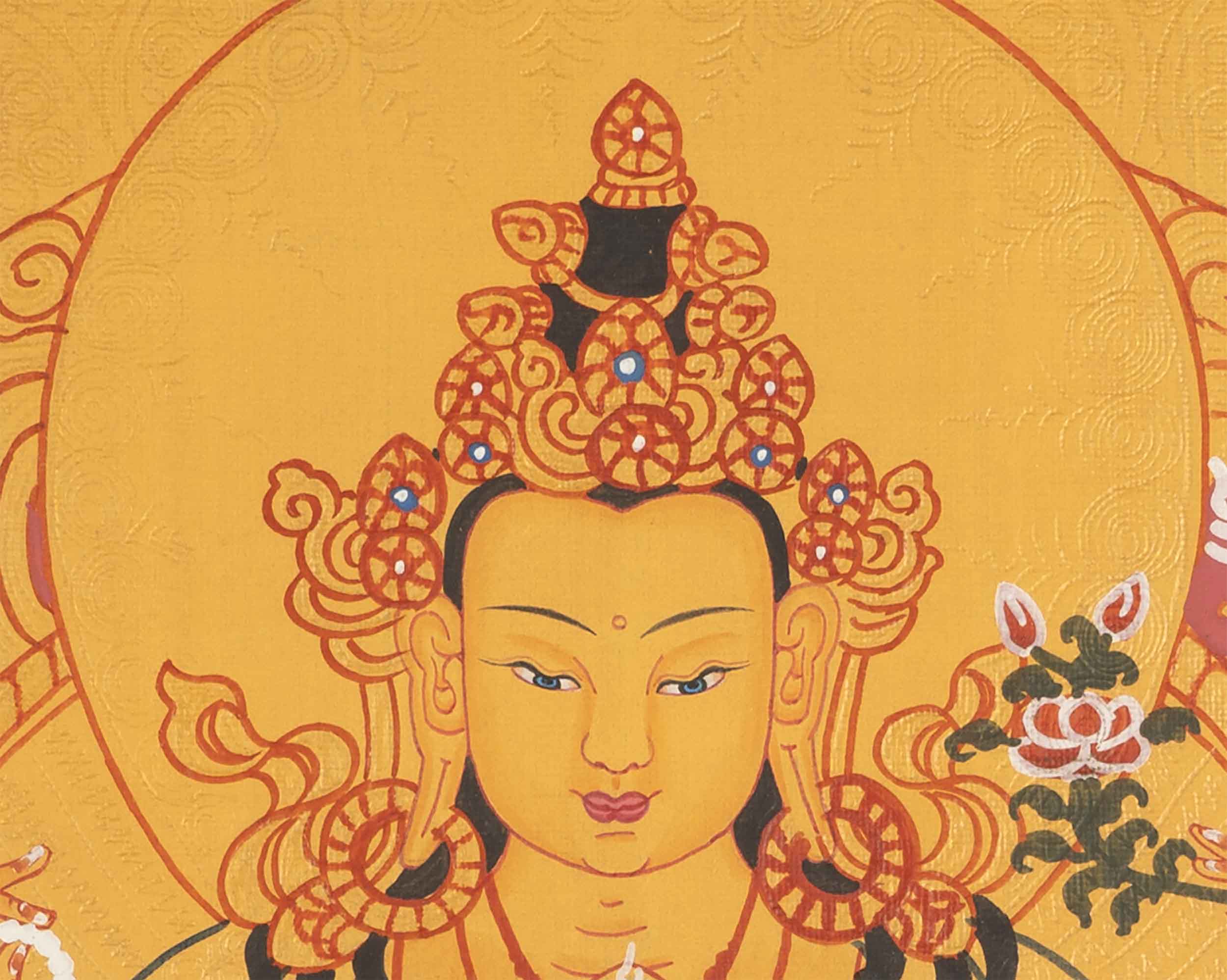Bodhisattva Avalokiteshvara Chengrezig | Tibetan Buddhist Thangka