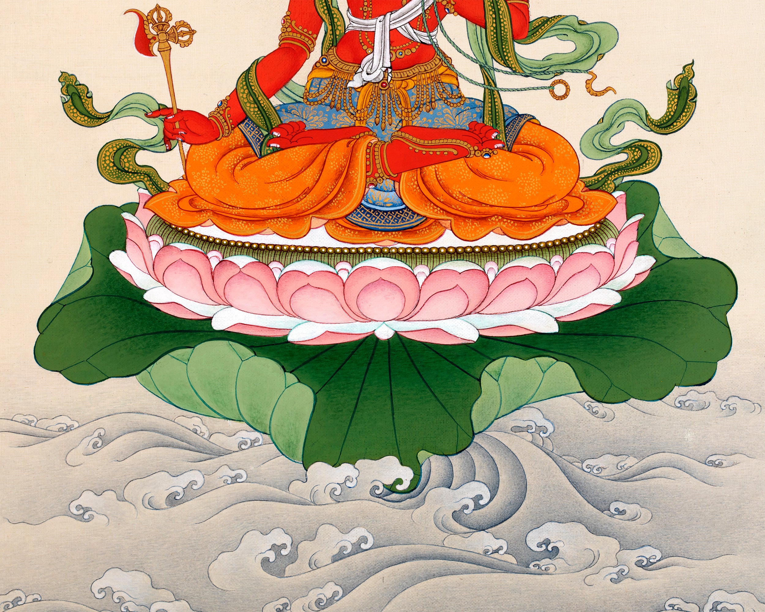 Red Tara Thangka | Tibetan Bodhisattva painting