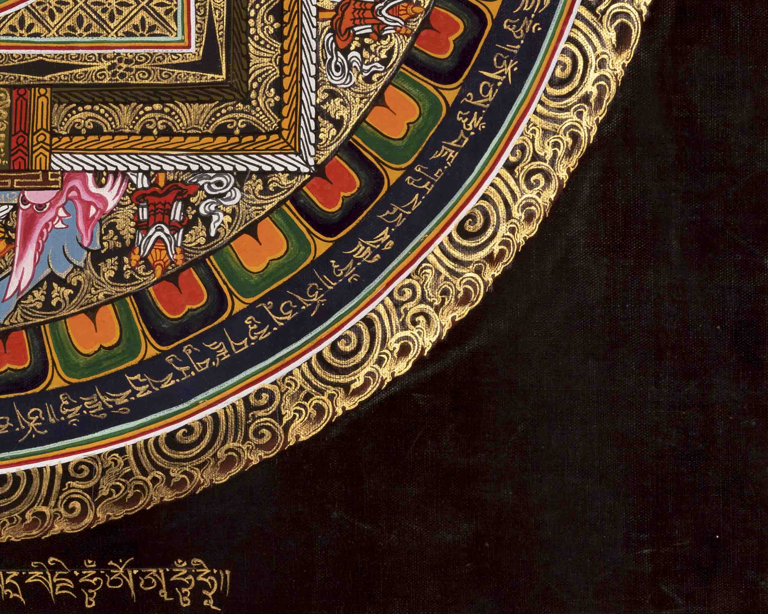 Meditative Mandala Thangka | Traditional Tibetan Art | Wall Decors