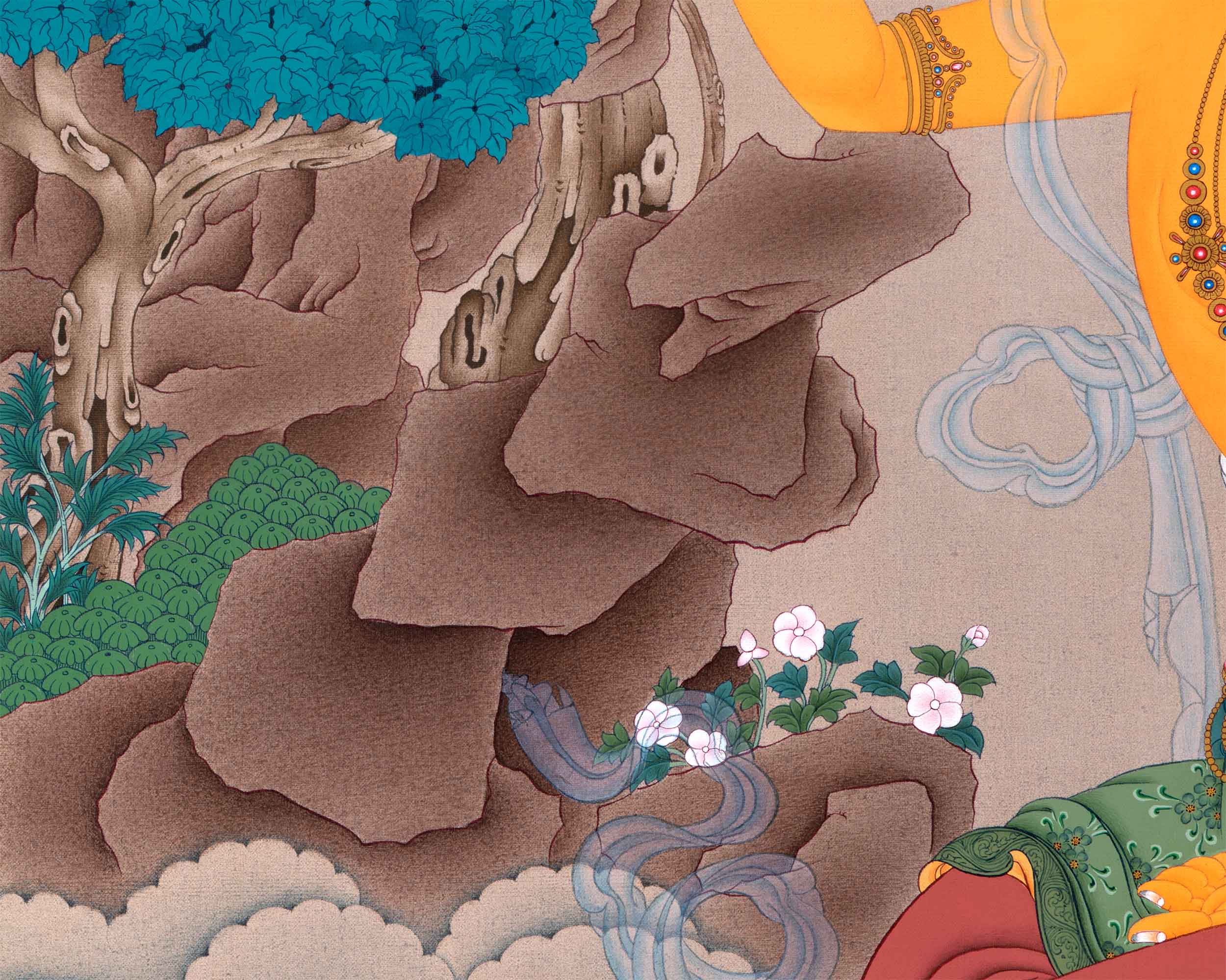 Thangka Print of Bodhisattva Manjushri | Buddha of Wisdom