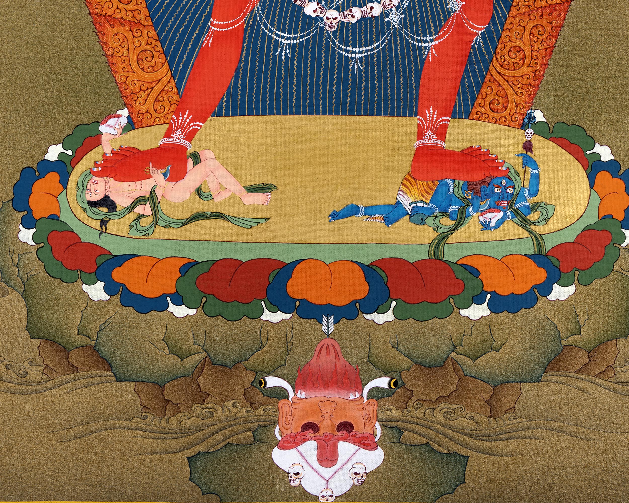 Red Vajrayogini Thangka | Wrathful Deity | Dakini Art Painting